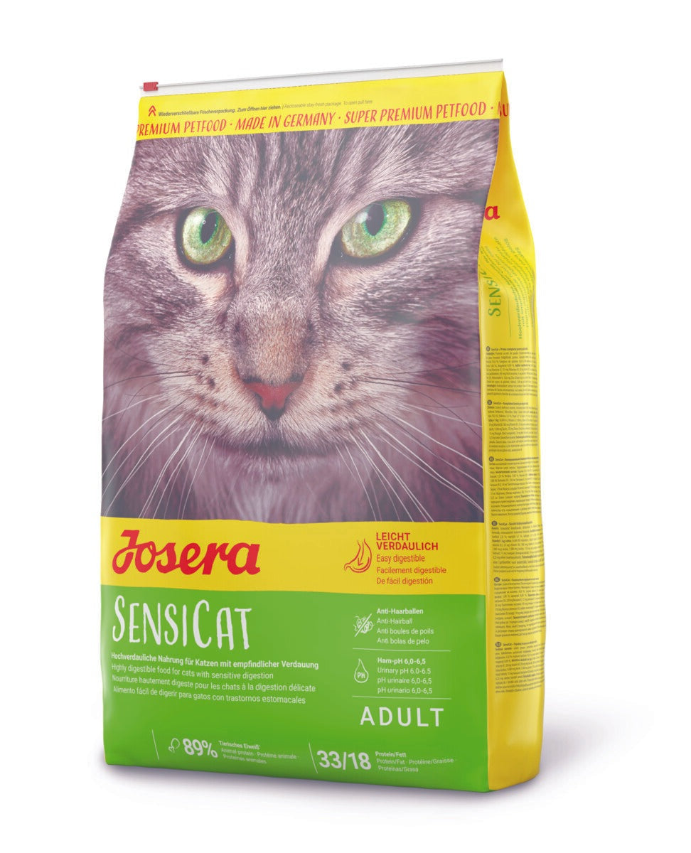 Artikel mit dem Namen Josera Katze SensiCat im Shop von zoo.de , dem Onlineshop für nachhaltiges Hundefutter und Katzenfutter.