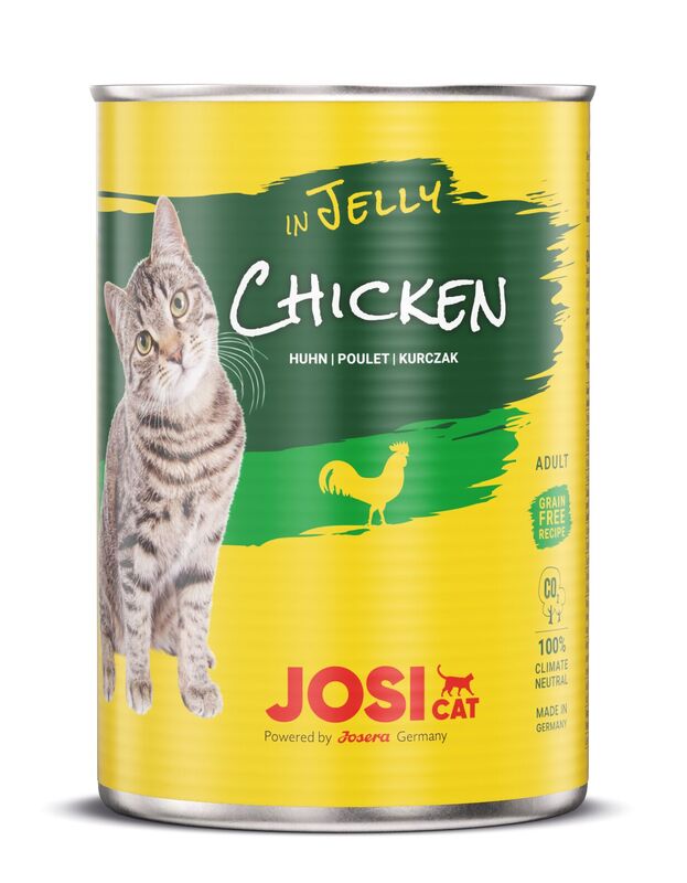 Artikel mit dem Namen JosiCat Chicken in Jelly im Shop von zoo.de , dem Onlineshop für nachhaltiges Hundefutter und Katzenfutter.