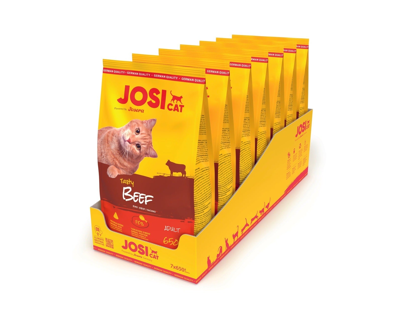 Artikel mit dem Namen JosiCat Tasty Beef im Shop von zoo.de , dem Onlineshop für nachhaltiges Hundefutter und Katzenfutter.