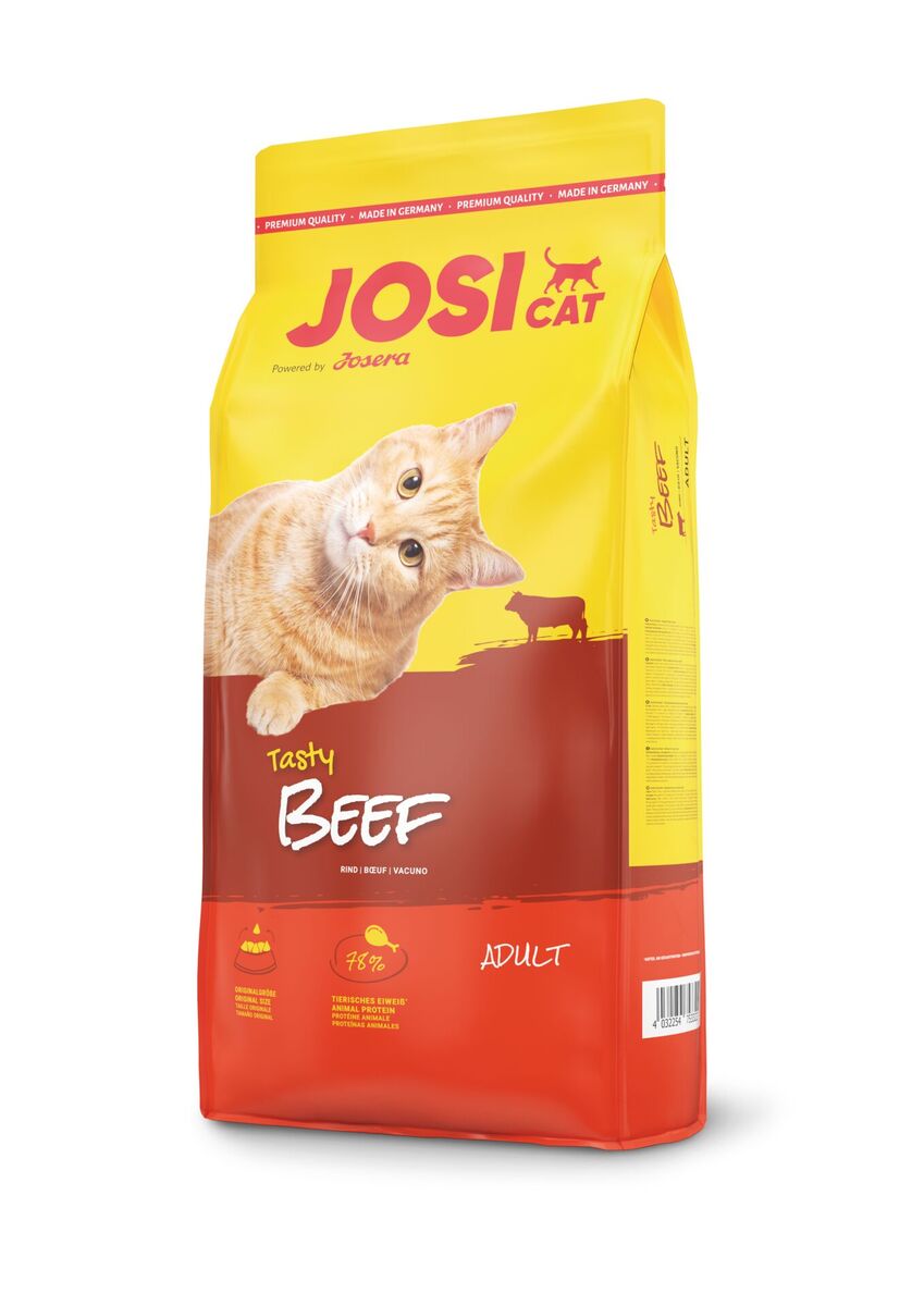 Artikel mit dem Namen JosiCat Tasty Beef im Shop von zoo.de , dem Onlineshop für nachhaltiges Hundefutter und Katzenfutter.