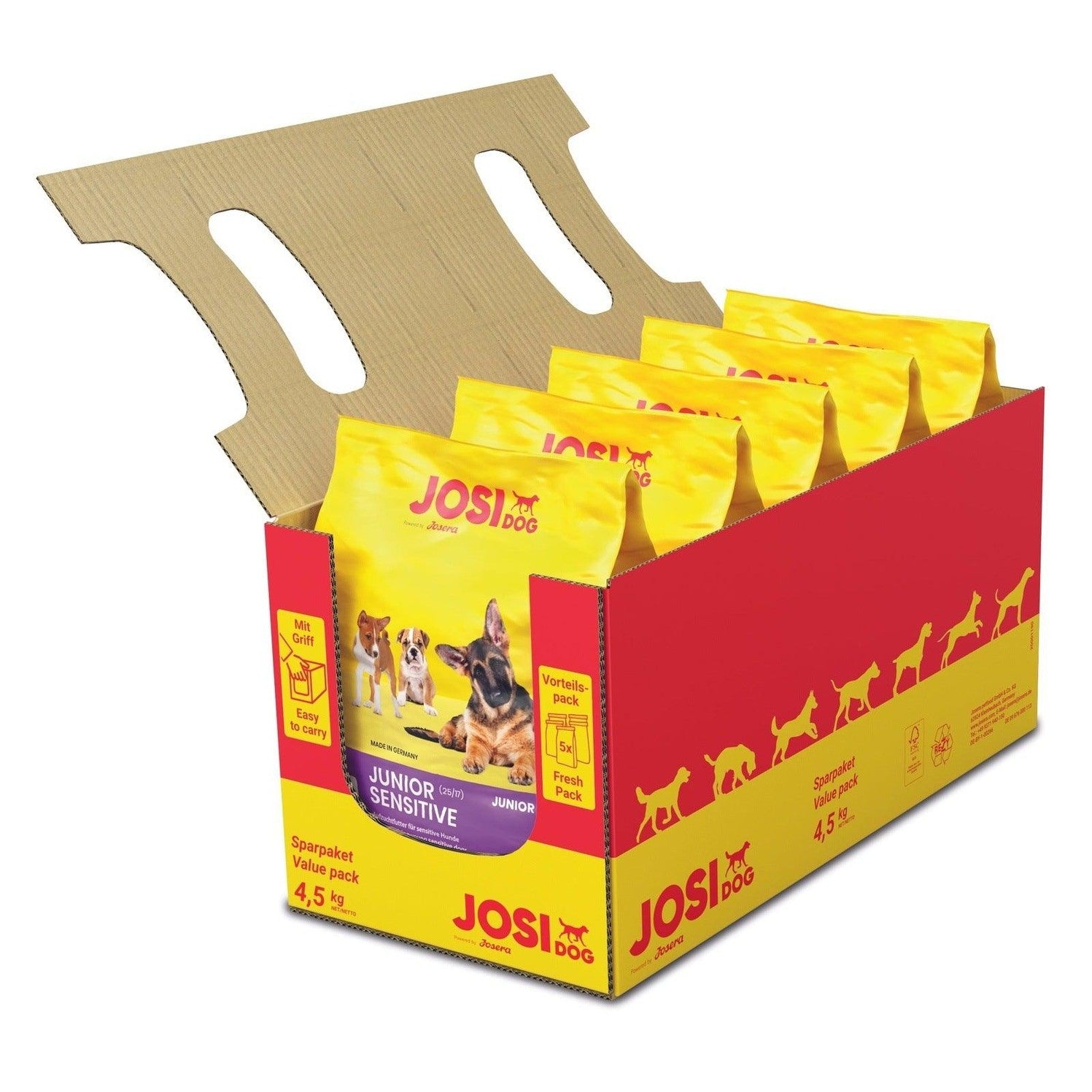 Artikel mit dem Namen JosiDog Junior Sensitive im Shop von zoo.de , dem Onlineshop für nachhaltiges Hundefutter und Katzenfutter.