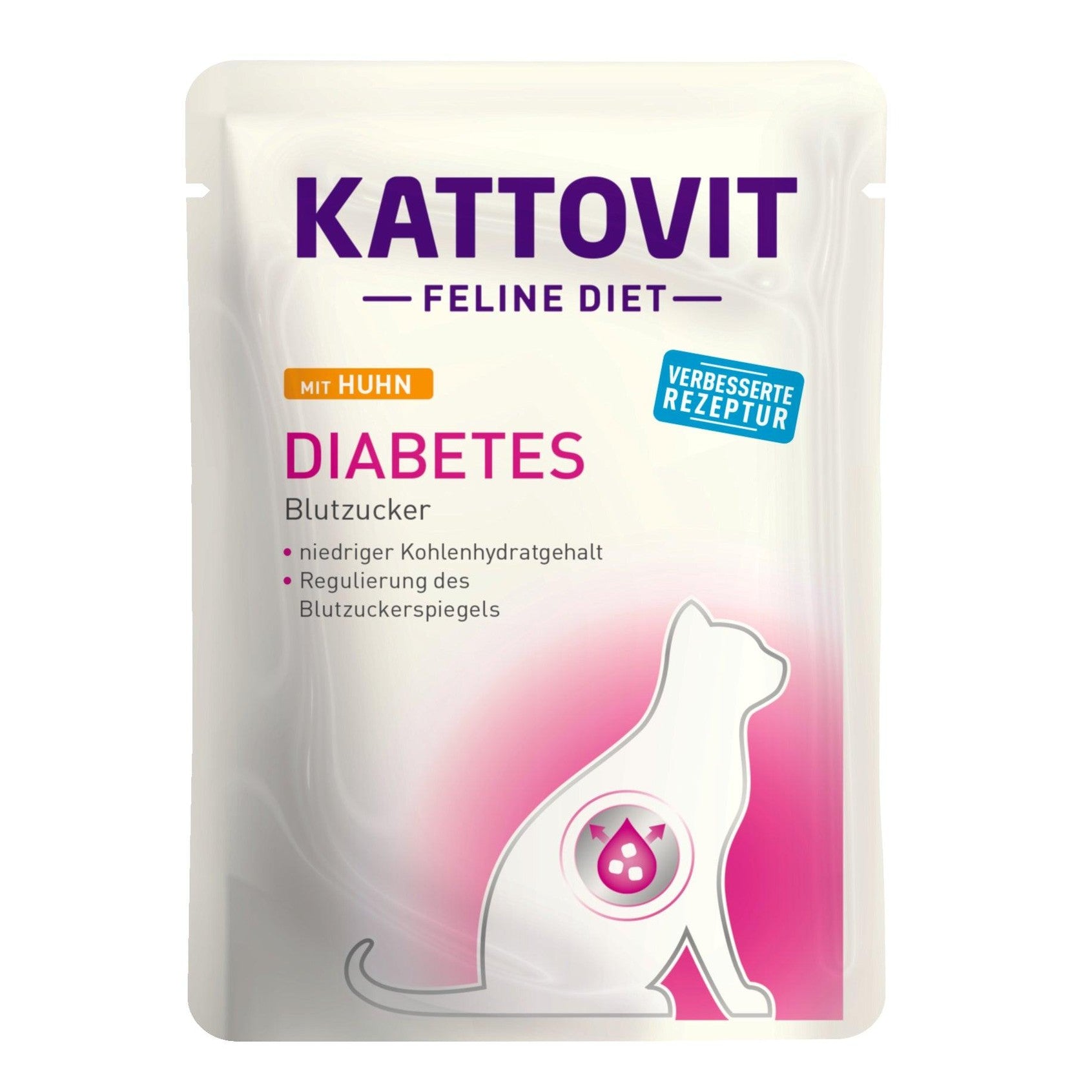 Artikel mit dem Namen Kattovit Feline Diet Diabetes (M-Rezeptur) Huhn im Shop von zoo.de , dem Onlineshop für nachhaltiges Hundefutter und Katzenfutter.