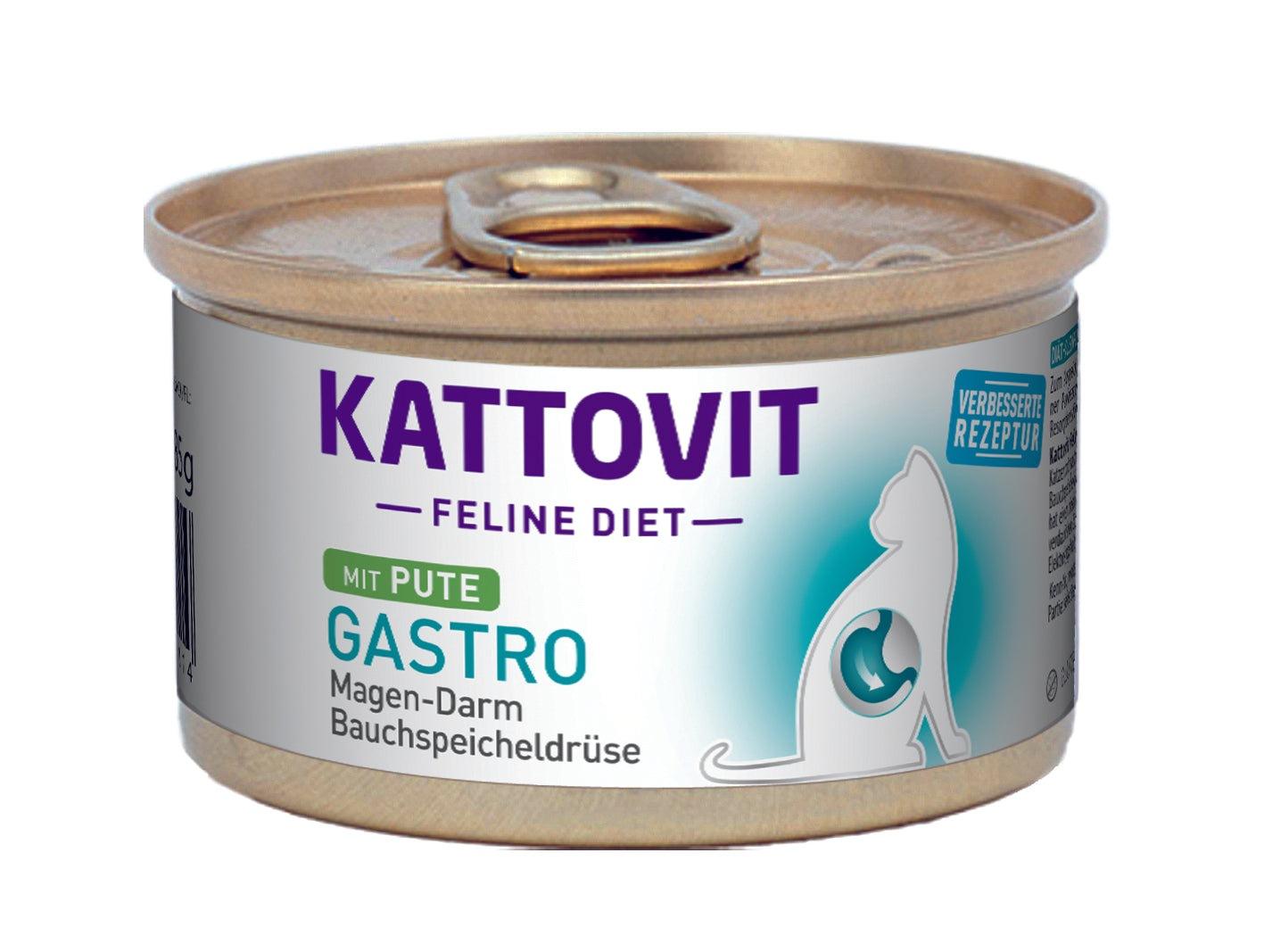 Artikel mit dem Namen Kattovit Feline Diet Gastro Pute im Shop von zoo.de , dem Onlineshop für nachhaltiges Hundefutter und Katzenfutter.