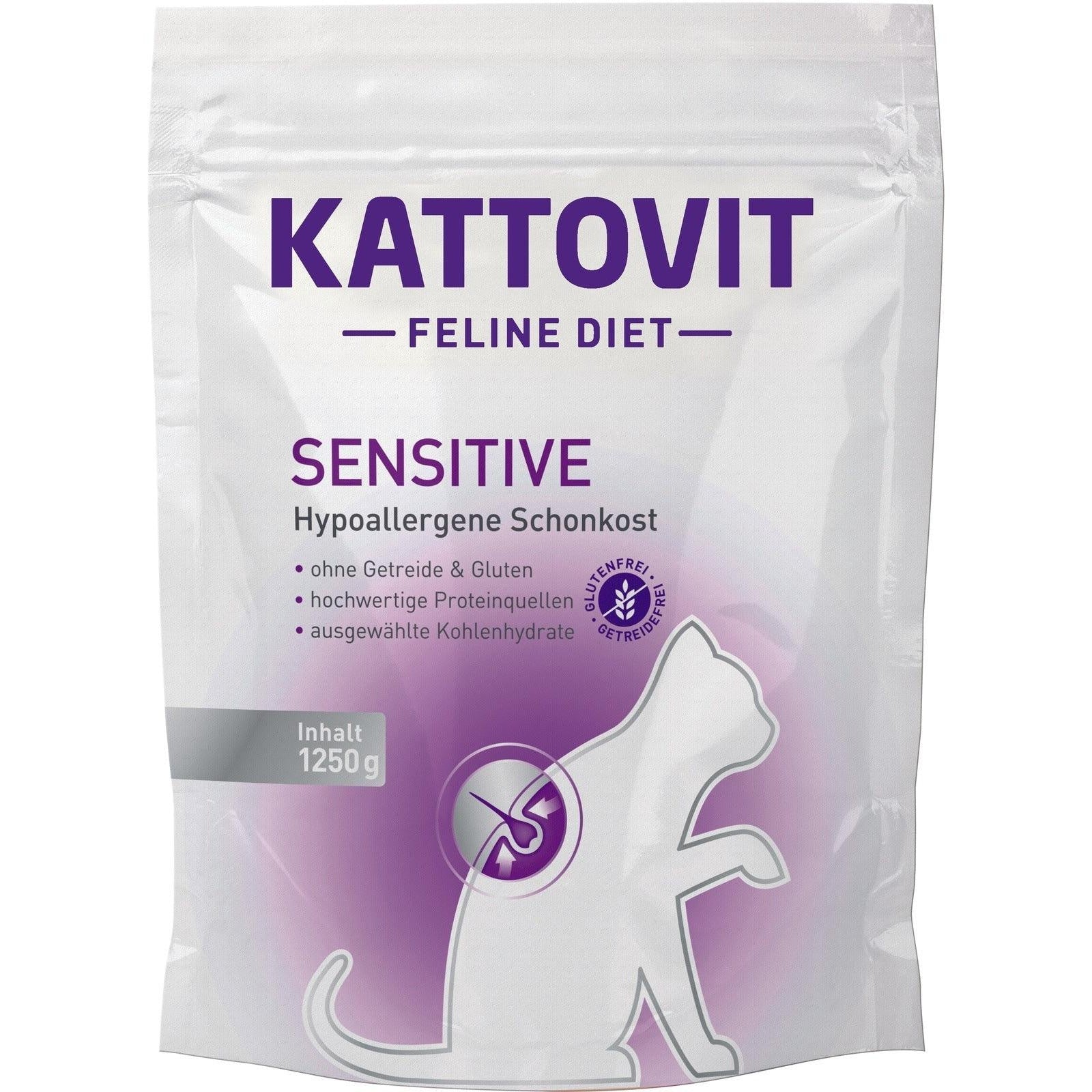 Artikel mit dem Namen Kattovit Feline Diet Sensitive Trockenfutter im Shop von zoo.de , dem Onlineshop für nachhaltiges Hundefutter und Katzenfutter.
