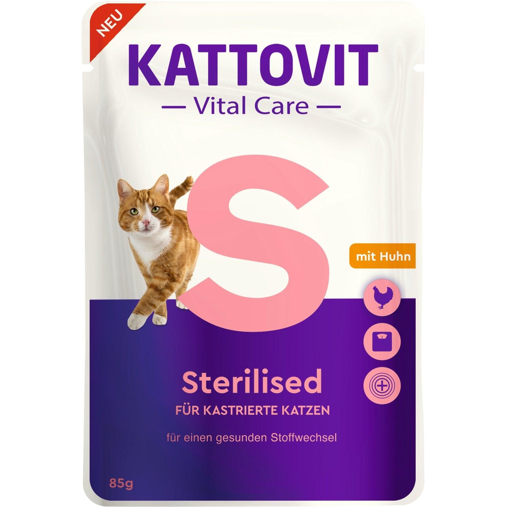 Artikel mit dem Namen Kattovit Pouchbeutel Vital Care Sterilised im Shop von zoo.de , dem Onlineshop für nachhaltiges Hundefutter und Katzenfutter.