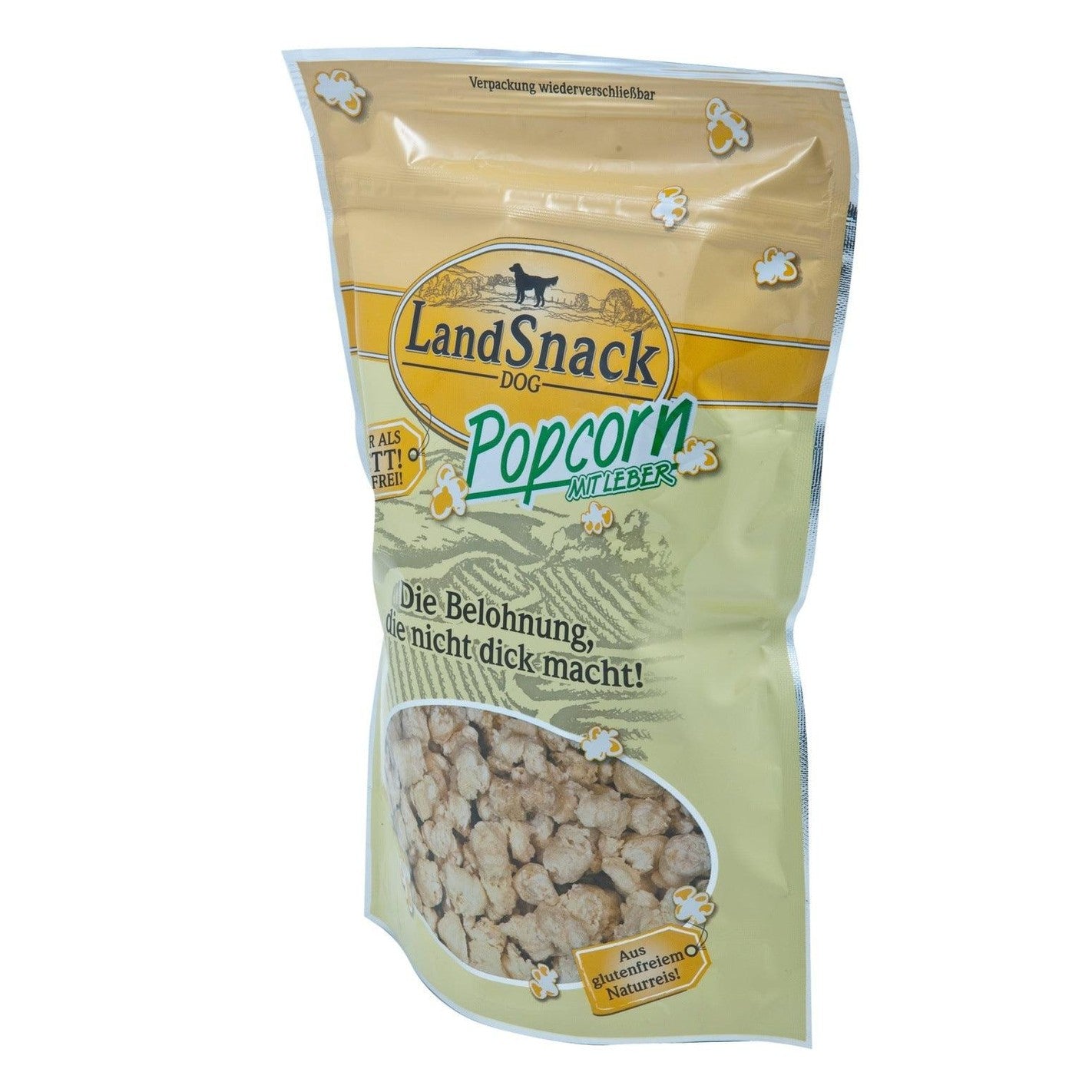 Artikel mit dem Namen LandSnack für Hunde Popcorn mit Leber im Shop von zoo.de , dem Onlineshop für nachhaltiges Hundefutter und Katzenfutter.
