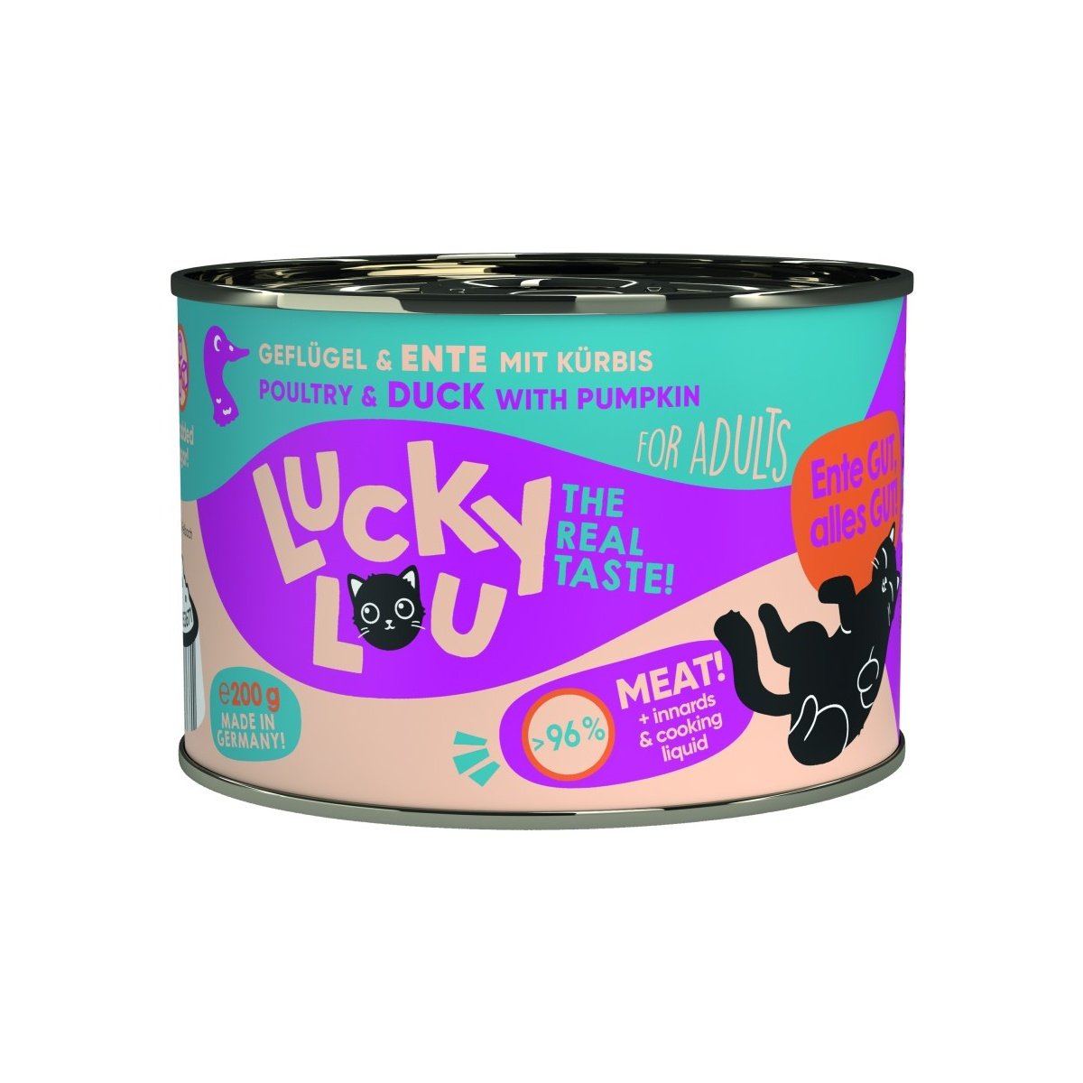 Artikel mit dem Namen Lucky Lou Lifestage Adult Geflügel + Ente im Shop von zoo.de , dem Onlineshop für nachhaltiges Hundefutter und Katzenfutter.