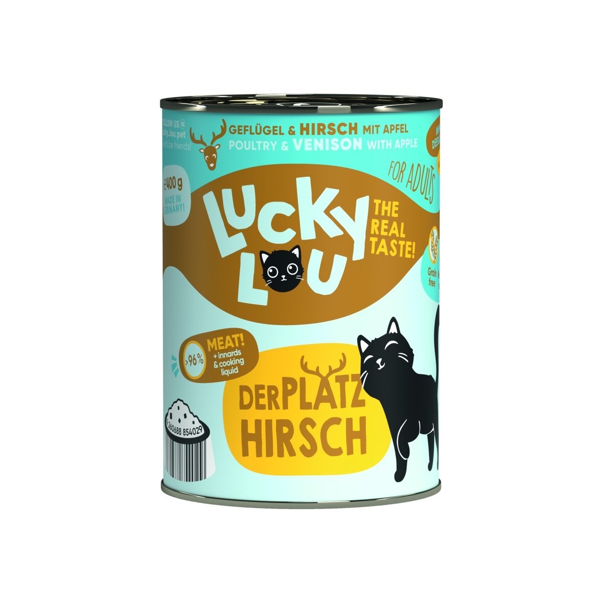 Artikel mit dem Namen Lucky Lou Lifestage Adult Geflügel + Hirsch im Shop von zoo.de , dem Onlineshop für nachhaltiges Hundefutter und Katzenfutter.