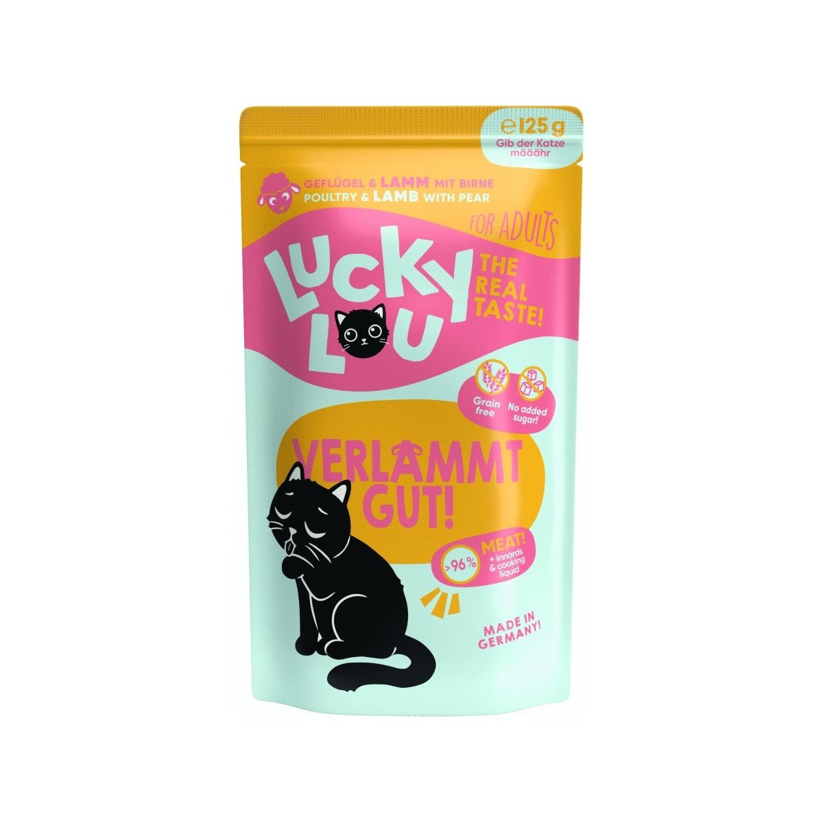 Artikel mit dem Namen Lucky Lou Lifestage Adult Geflügel + Lamm im Shop von zoo.de , dem Onlineshop für nachhaltiges Hundefutter und Katzenfutter.