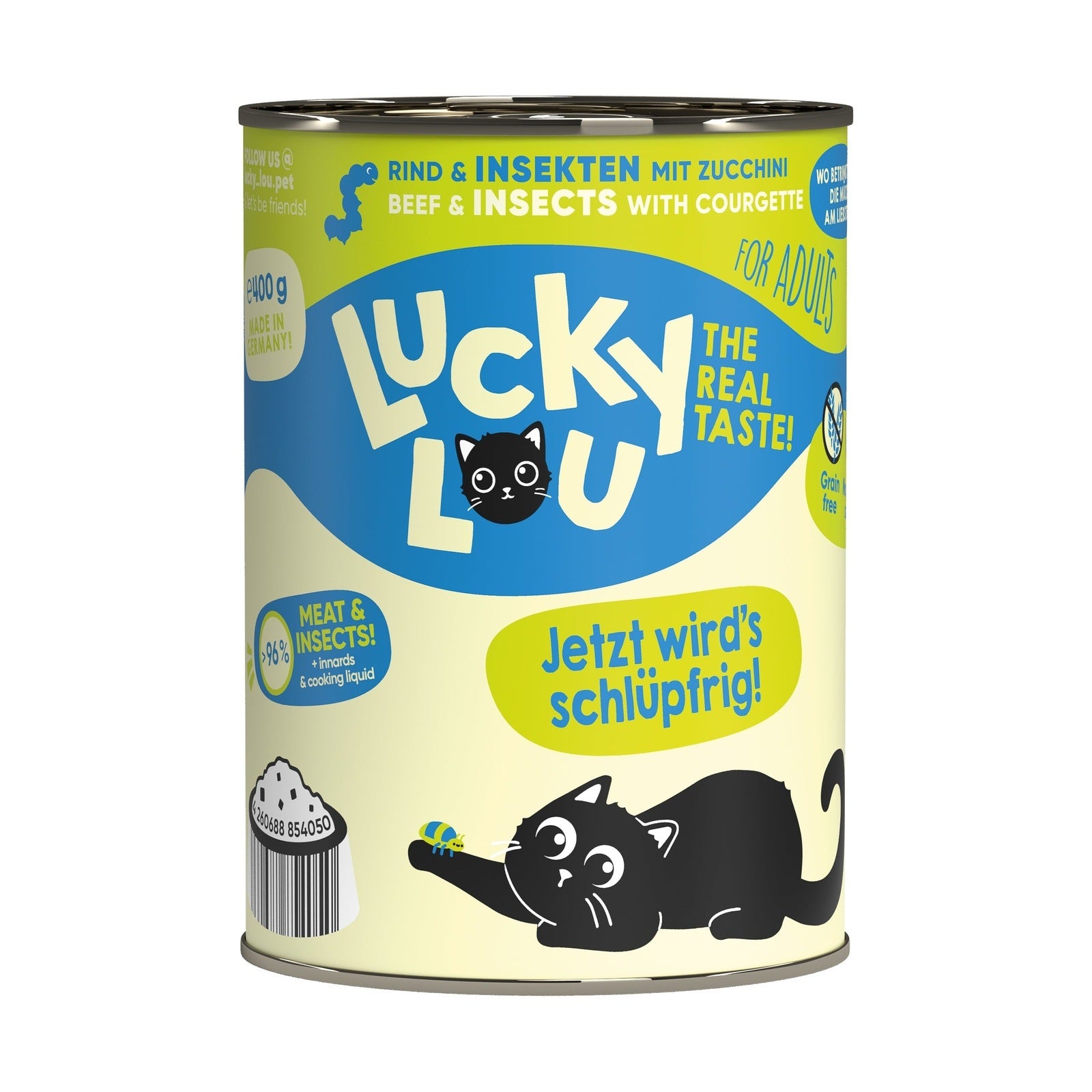 Artikel mit dem Namen Lucky Lou Lifestage Adult Rind + Insekten im Shop von zoo.de , dem Onlineshop für nachhaltiges Hundefutter und Katzenfutter.