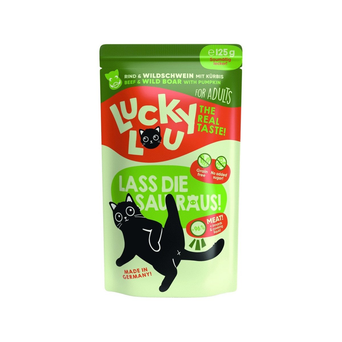 Artikel mit dem Namen Lucky Lou Lifestage Adult Rind + Wildschwein im Shop von zoo.de , dem Onlineshop für nachhaltiges Hundefutter und Katzenfutter.