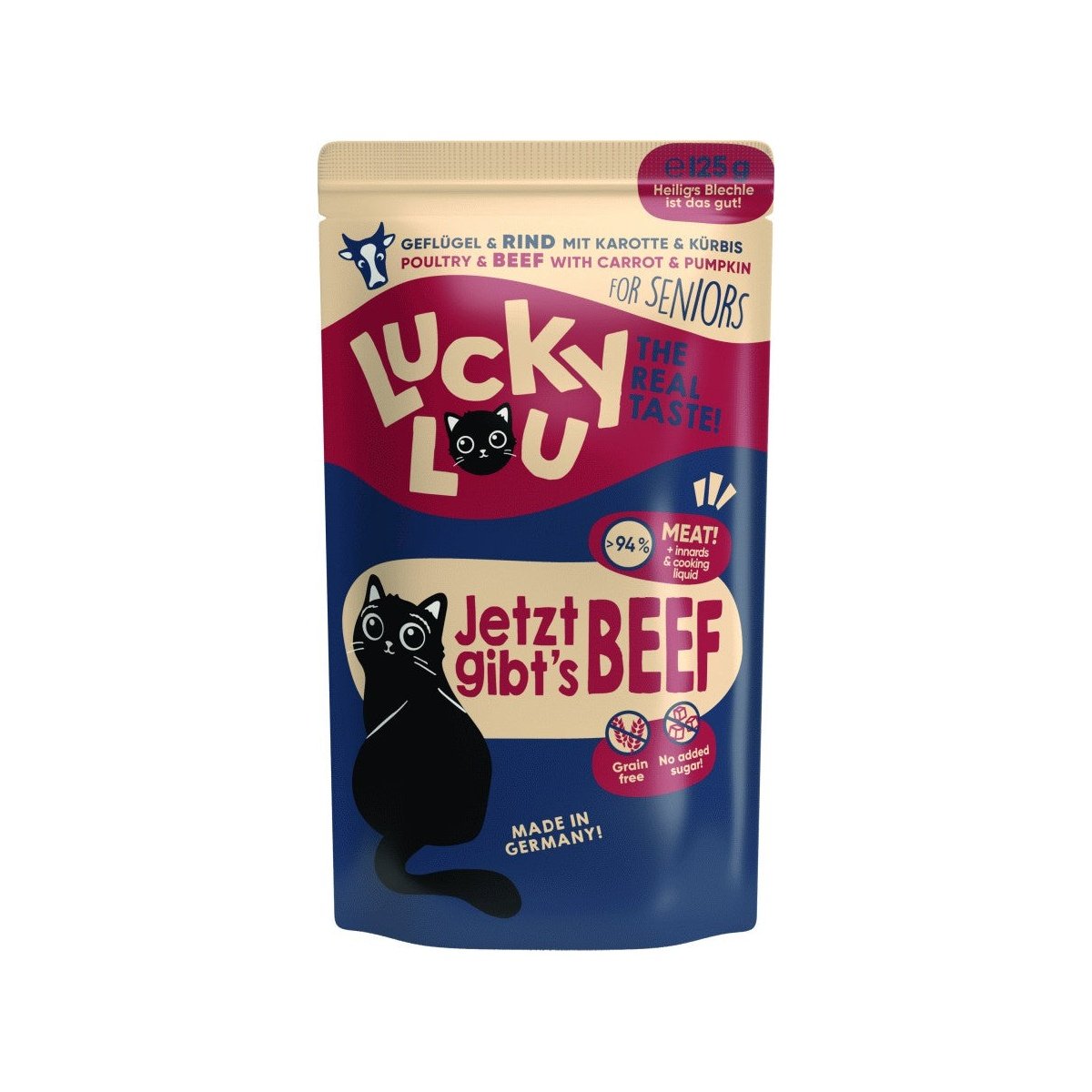 Artikel mit dem Namen Lucky Lou Lifestage Senior Geflügel + Rind im Shop von zoo.de , dem Onlineshop für nachhaltiges Hundefutter und Katzenfutter.