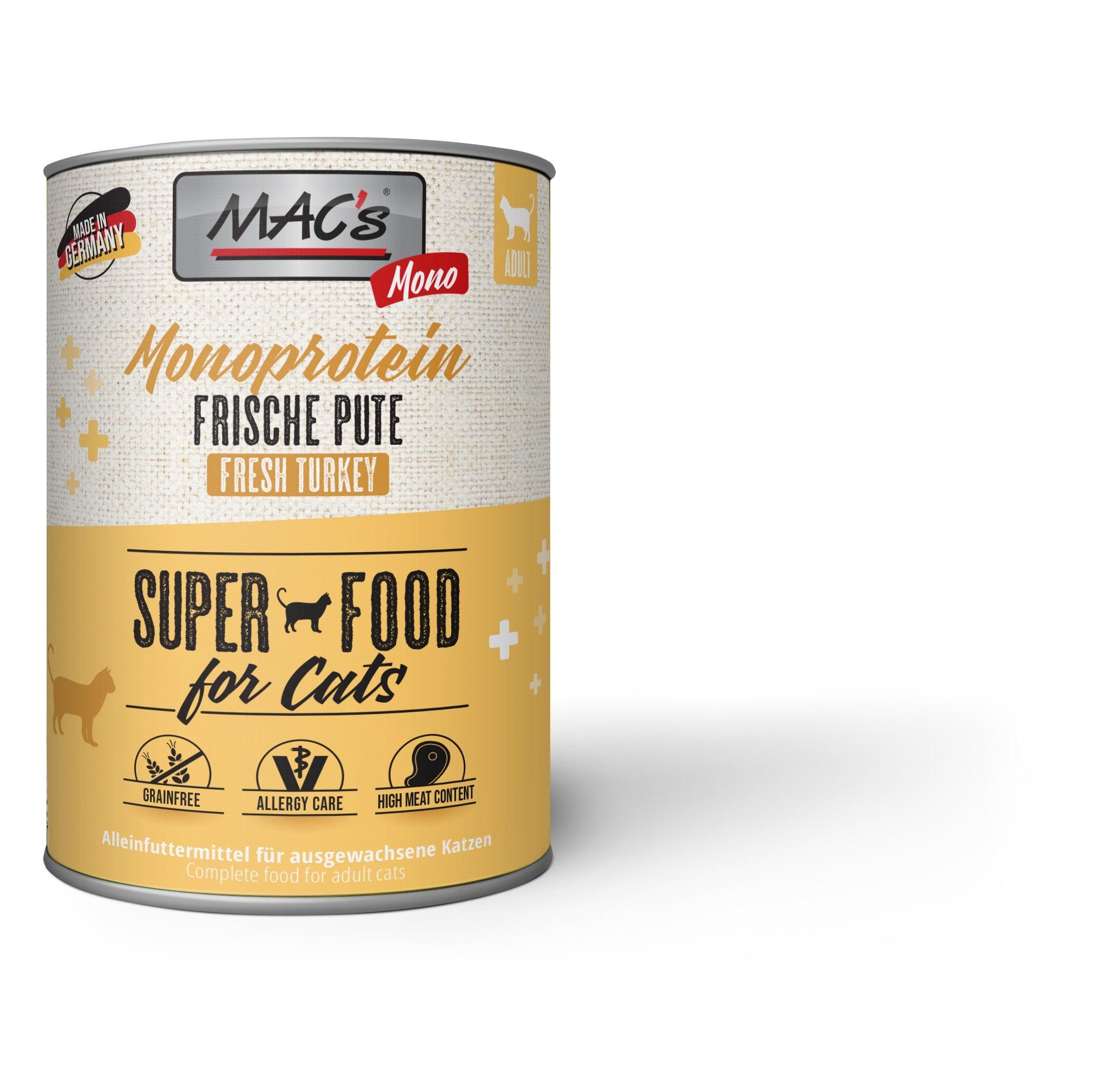 Mac's Mono Sensitive Hundefutter Pute – 6 X 800 G, Getreidefrei, Für Allergische Hunde