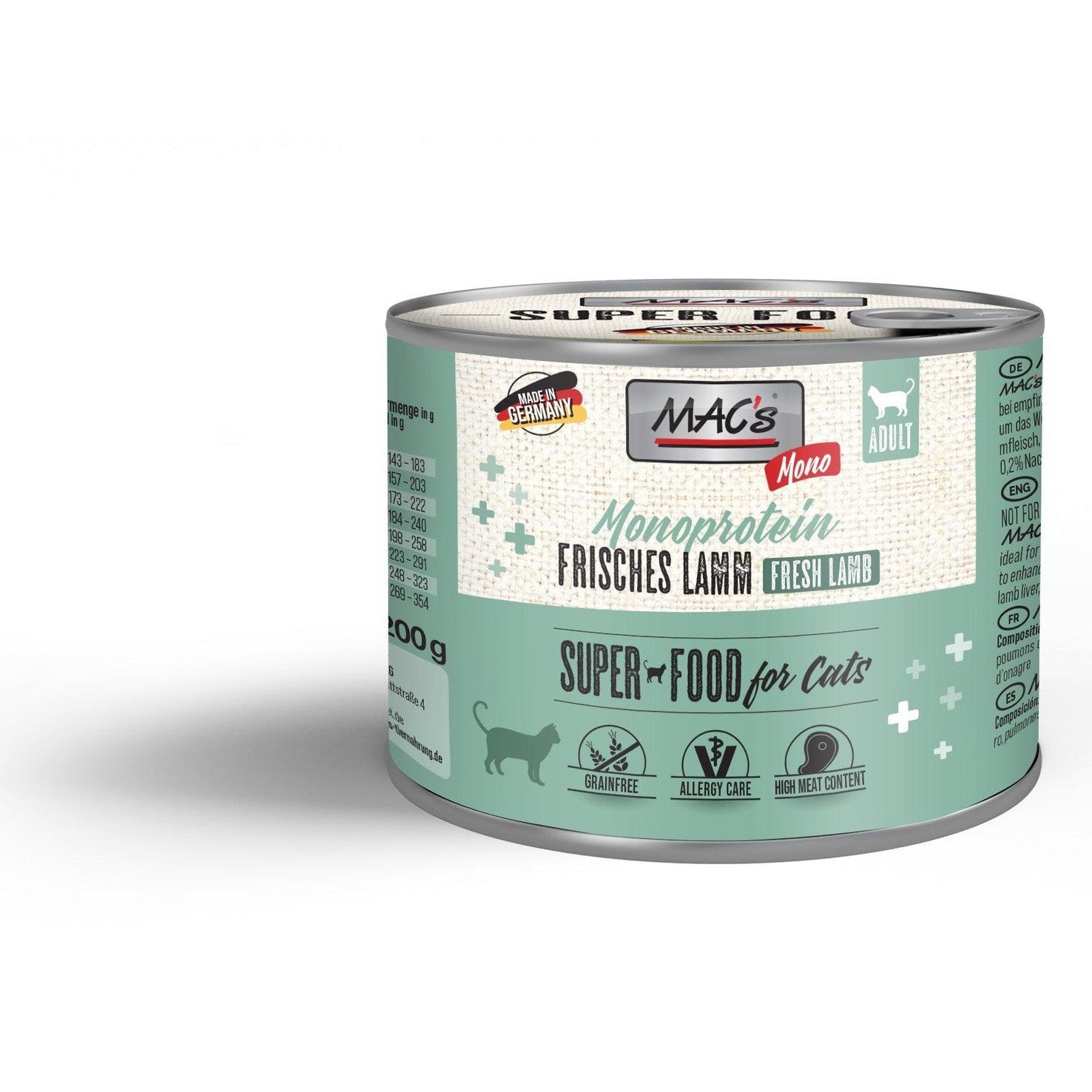 Artikel mit dem Namen MAC's Cat Mono Sensitive Lamm im Shop von zoo.de , dem Onlineshop für nachhaltiges Hundefutter und Katzenfutter.