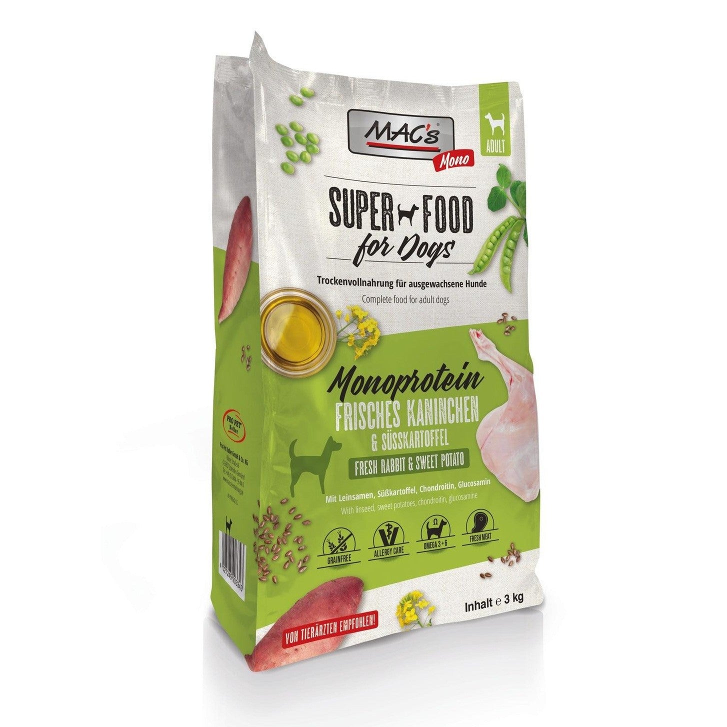 Artikel mit dem Namen MAC´s Dog Mono Kaninchen im Shop von zoo.de , dem Onlineshop für nachhaltiges Hundefutter und Katzenfutter.