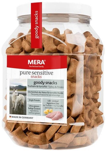 Artikel mit dem Namen Mera Dog Pure Sensible Goody Truthahn & Kartoffel im Shop von zoo.de , dem Onlineshop für nachhaltiges Hundefutter und Katzenfutter.