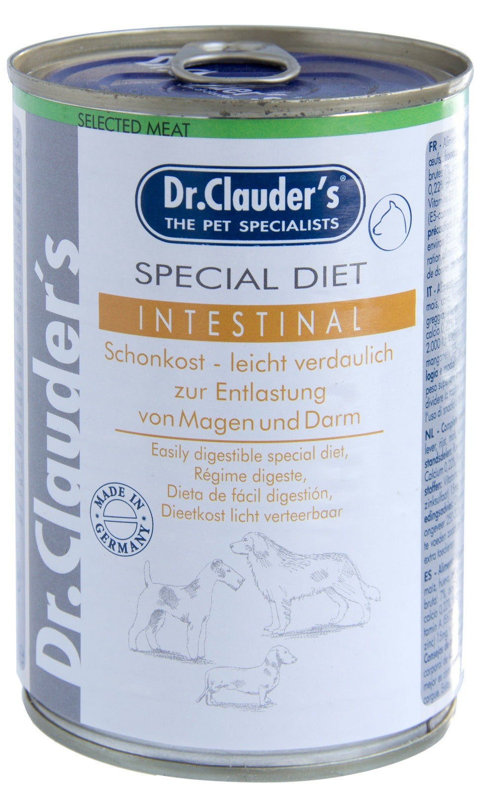 Artikel mit dem Namen Dr.Clauder's Special Diet Intestinal im Shop von zoo.de , dem Onlineshop für nachhaltiges Hundefutter und Katzenfutter.