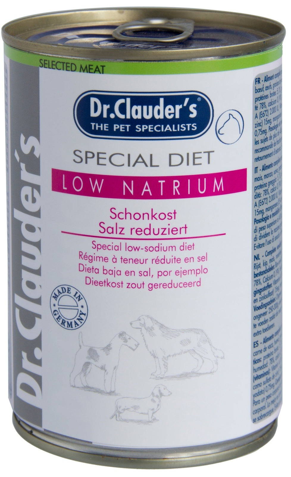 Artikel mit dem Namen Dr.Clauder&#39;s Special Diet LowNatrium im Shop von zoo.de , dem Onlineshop für nachhaltiges Hundefutter und Katzenfutter.