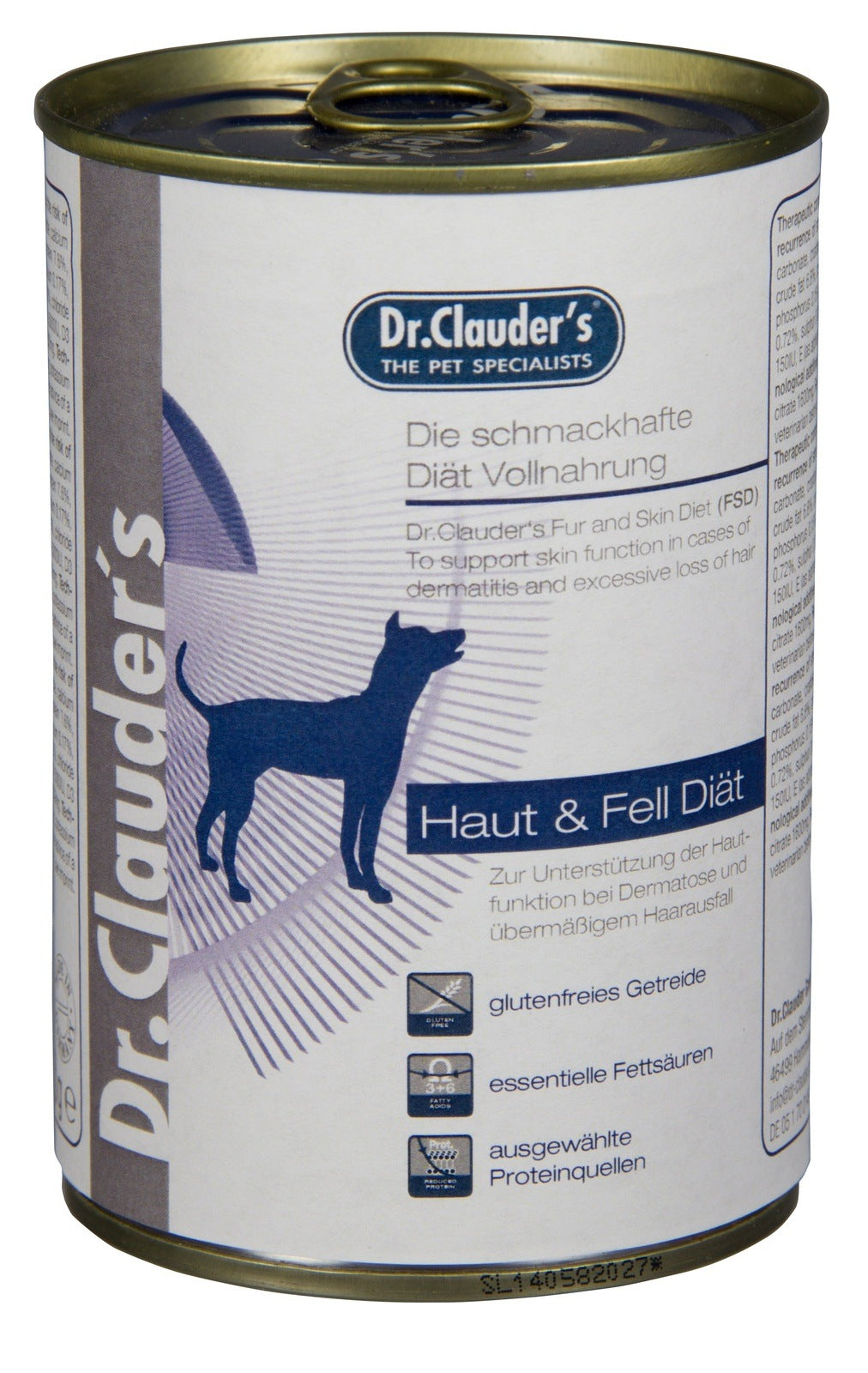 Artikel mit dem Namen Dr.Clauder&#39;s Diät FSD Haut+Fell im Shop von zoo.de , dem Onlineshop für nachhaltiges Hundefutter und Katzenfutter.