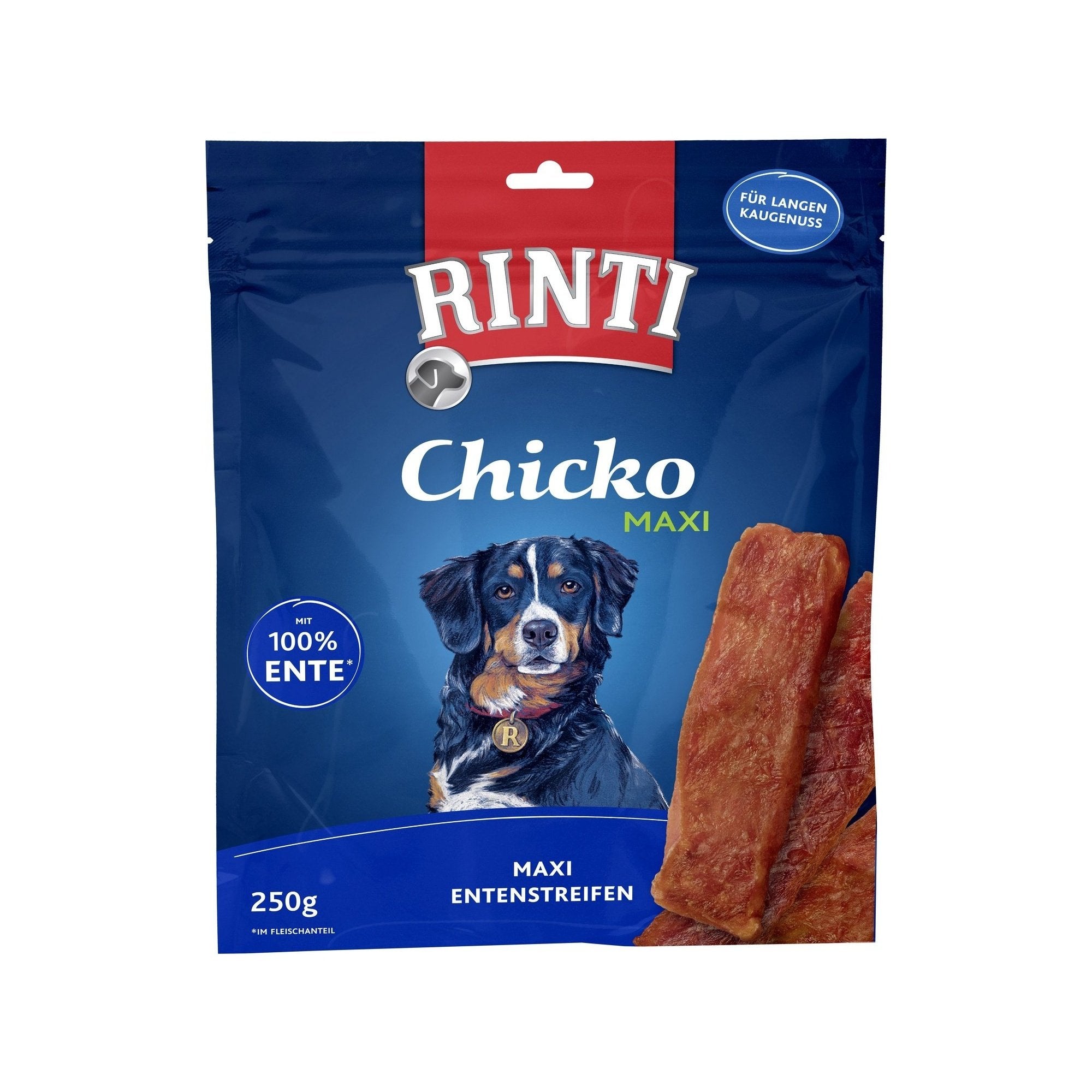 Artikel mit dem Namen Rinti Chicko Maxi Ente im Shop von zoo.de , dem Onlineshop für nachhaltiges Hundefutter und Katzenfutter.