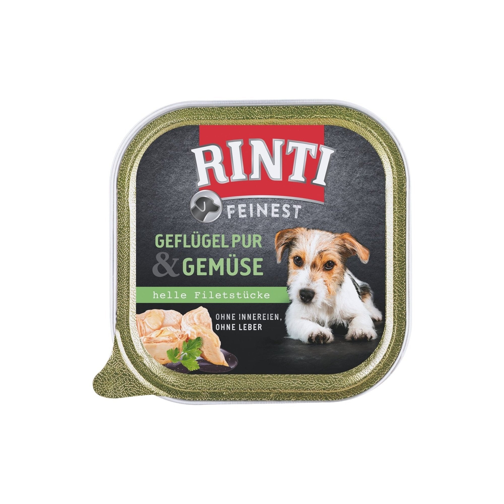 Artikel mit dem Namen Rinti Feinest Geflügel Pur &amp; Gemüse im Shop von zoo.de , dem Onlineshop für nachhaltiges Hundefutter und Katzenfutter.