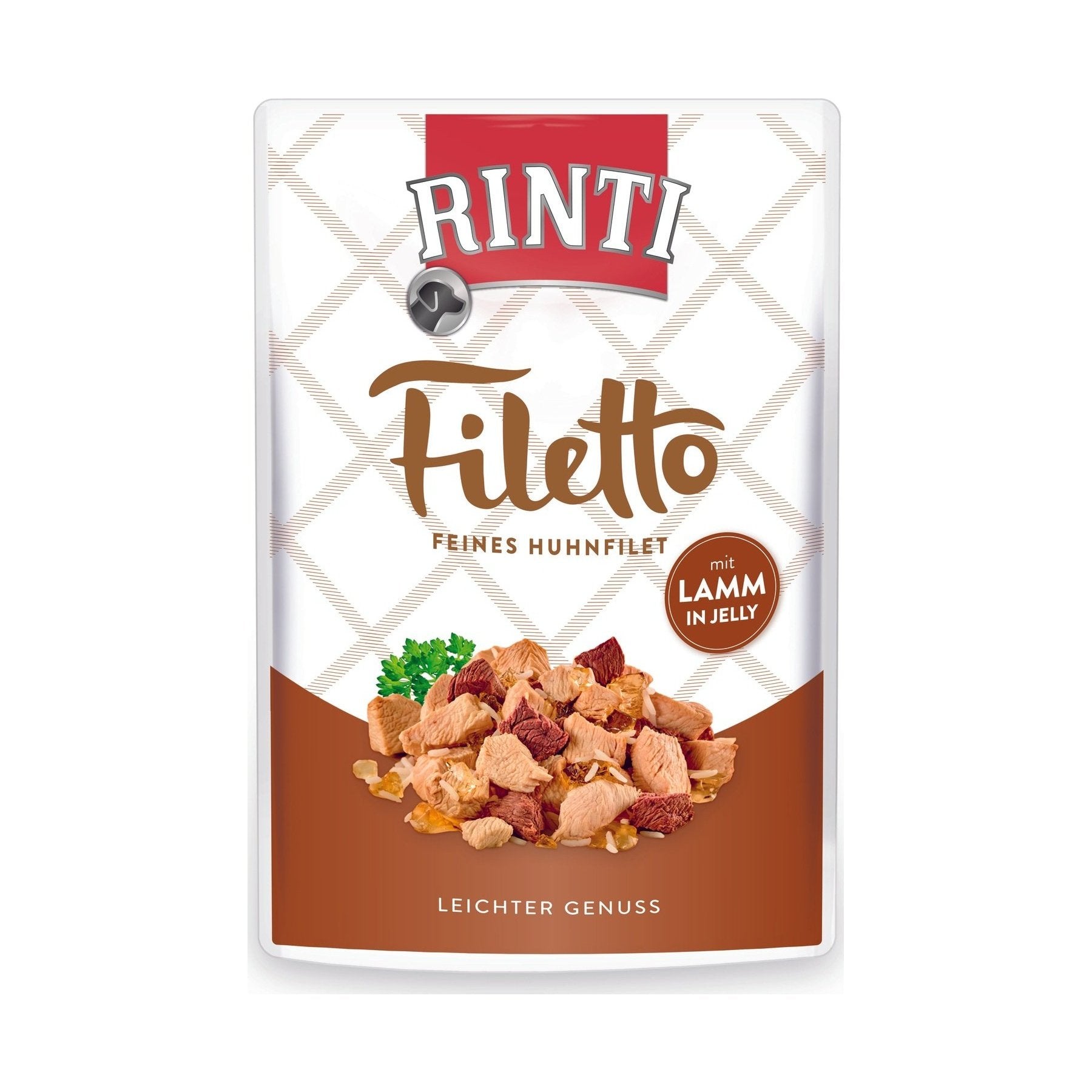 Artikel mit dem Namen Rinti Filetto Jelly Huhn & Lamm im Shop von zoo.de , dem Onlineshop für nachhaltiges Hundefutter und Katzenfutter.