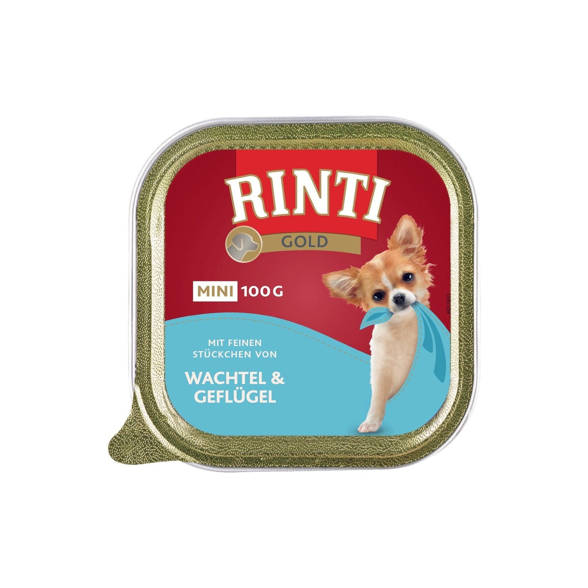 Artikel mit dem Namen Rinti Gold Mini Wachtel & Geflügel im Shop von zoo.de , dem Onlineshop für nachhaltiges Hundefutter und Katzenfutter.