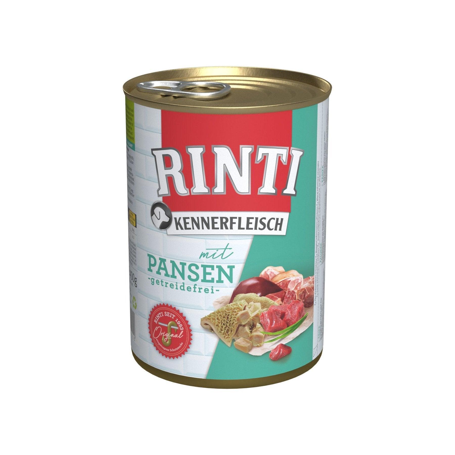 Artikel mit dem Namen Rinti Kennerfleisch Pansen im Shop von zoo.de , dem Onlineshop für nachhaltiges Hundefutter und Katzenfutter.