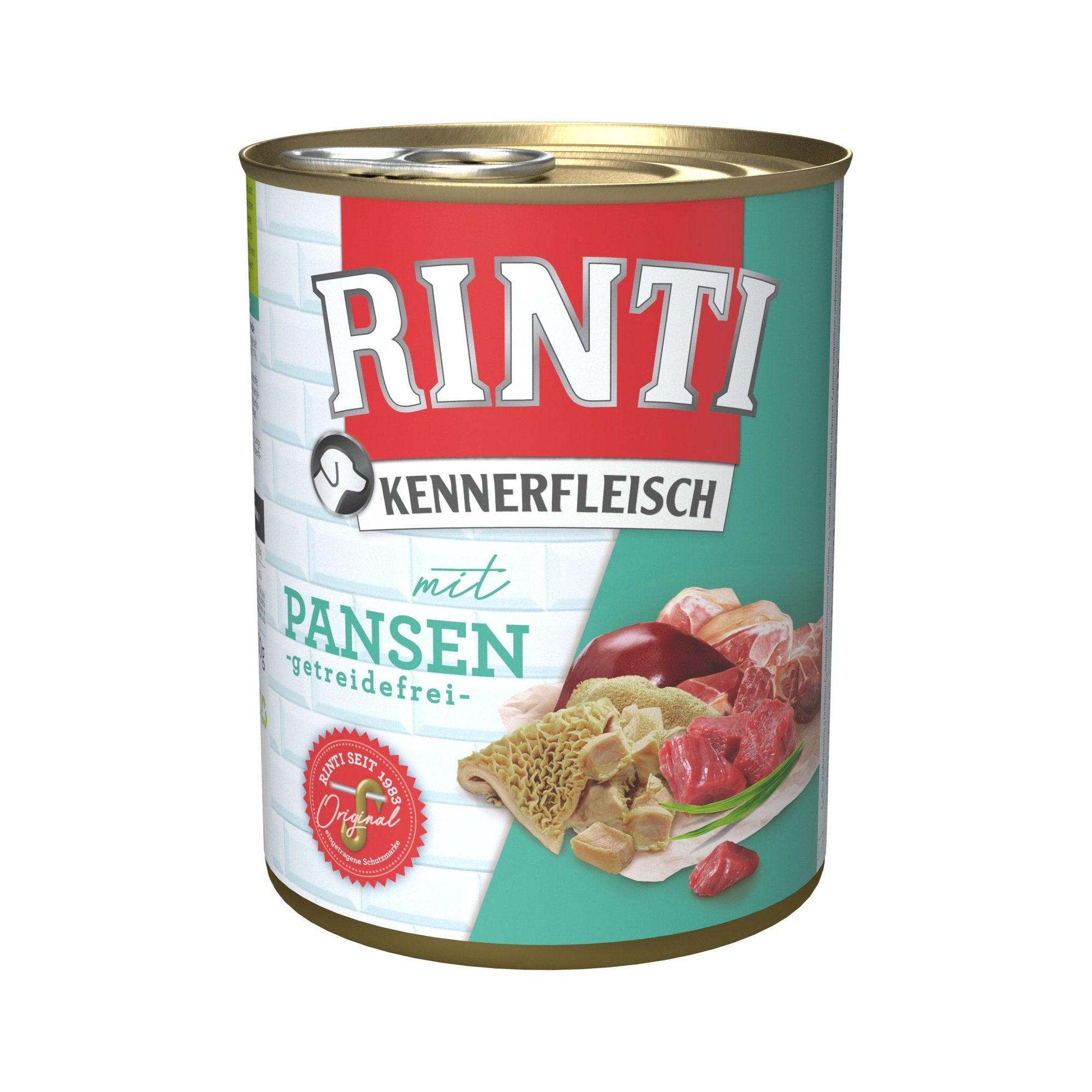 Artikel mit dem Namen Rinti Kennerfleisch Pansen im Shop von zoo.de , dem Onlineshop für nachhaltiges Hundefutter und Katzenfutter.