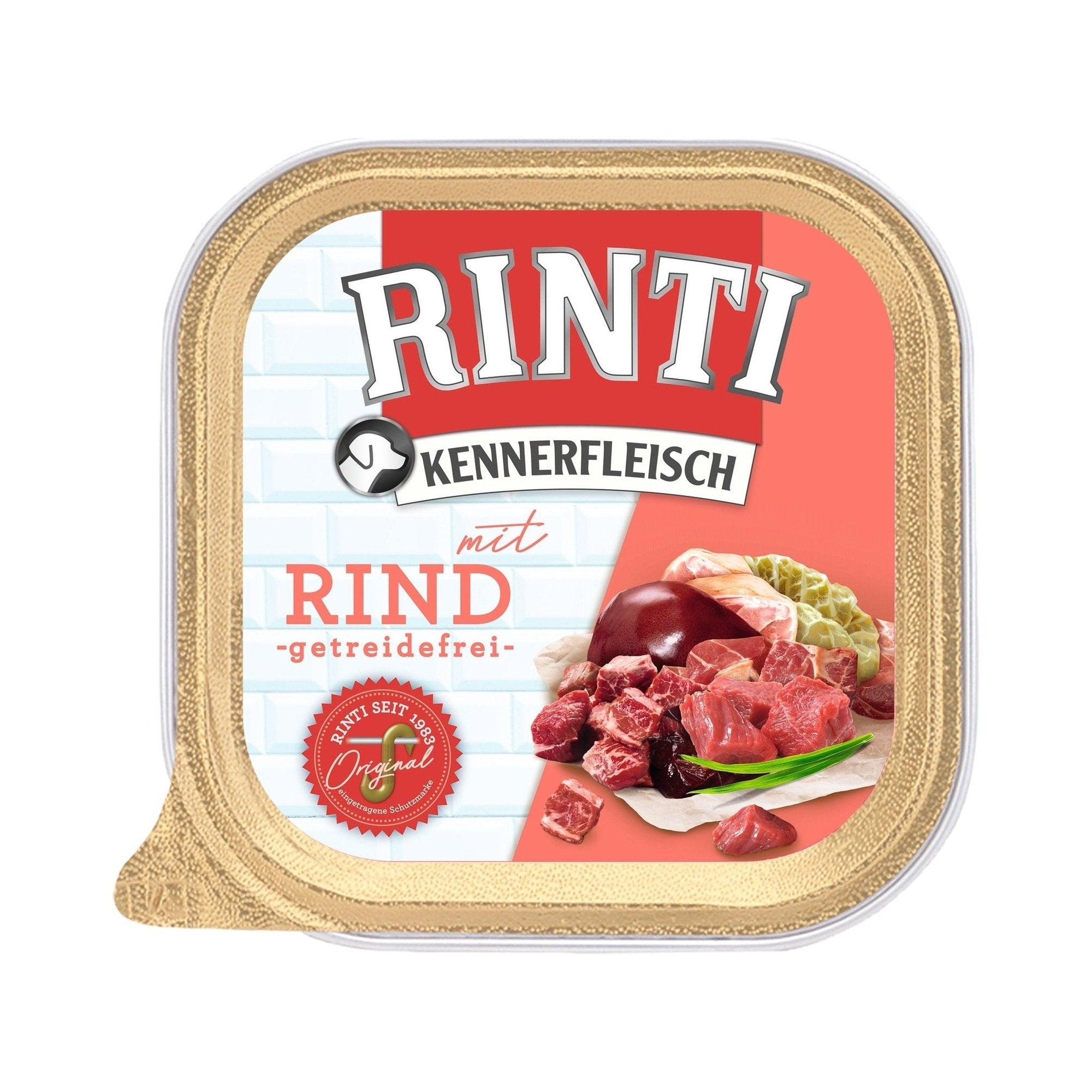 Artikel mit dem Namen Rinti Kennerfleisch Plus Rind im Shop von zoo.de , dem Onlineshop für nachhaltiges Hundefutter und Katzenfutter.