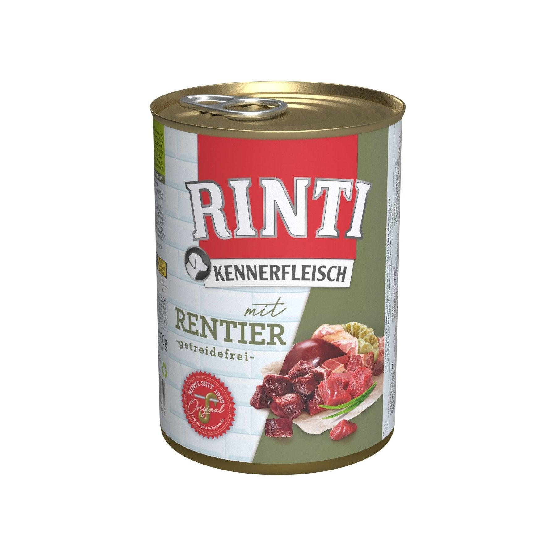 Artikel mit dem Namen Rinti Kennerfleisch Rentier im Shop von zoo.de , dem Onlineshop für nachhaltiges Hundefutter und Katzenfutter.