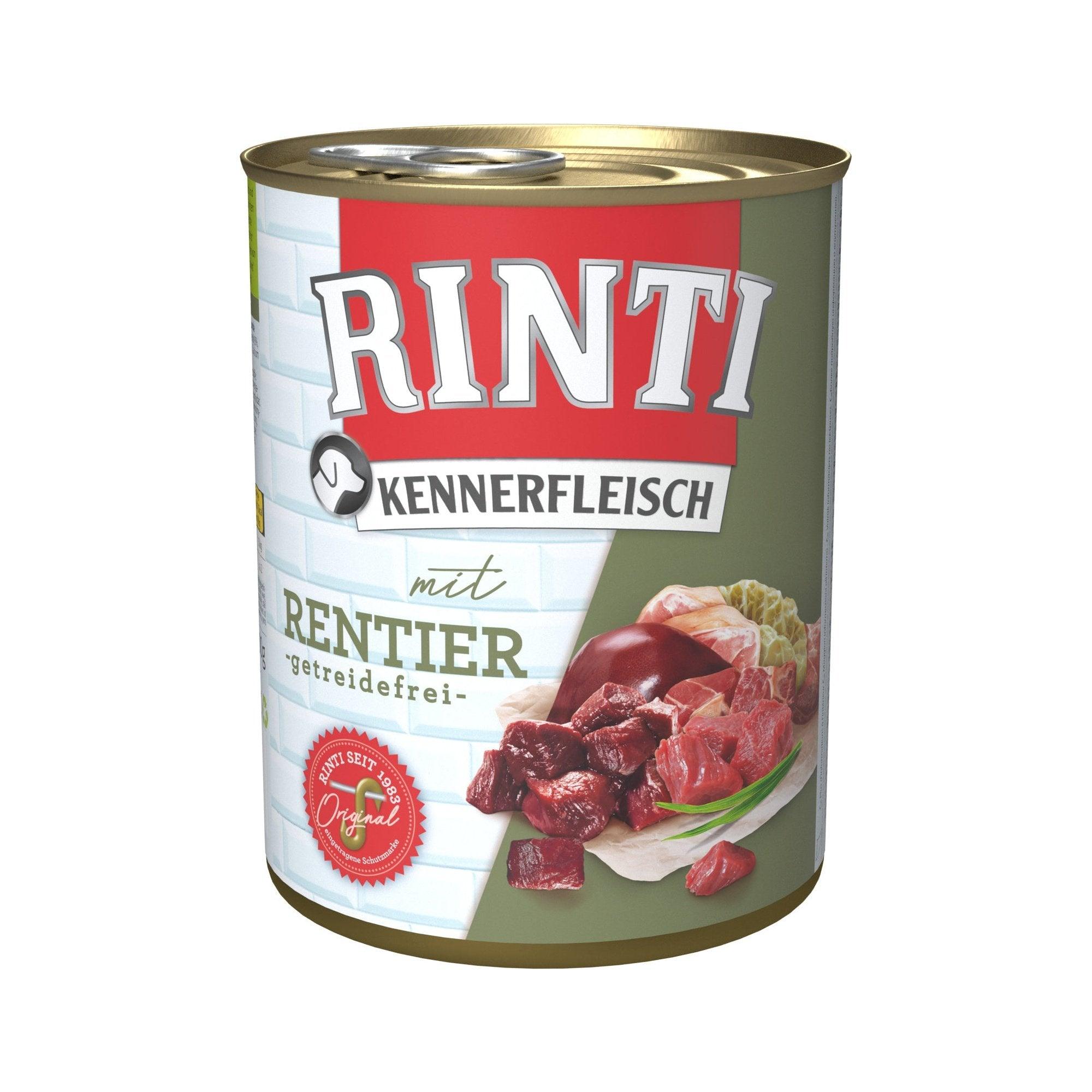 Artikel mit dem Namen Rinti Kennerfleisch Rentier im Shop von zoo.de , dem Onlineshop für nachhaltiges Hundefutter und Katzenfutter.