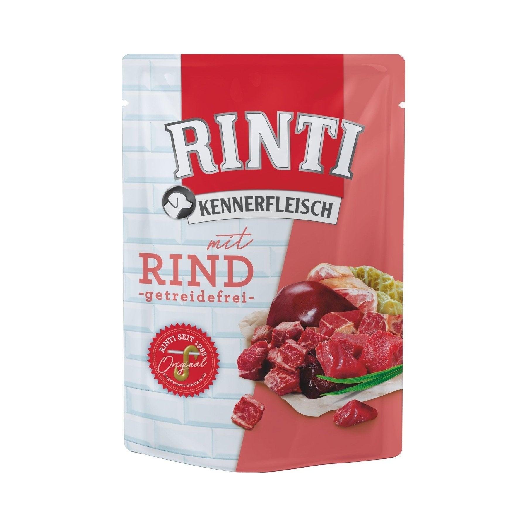 Artikel mit dem Namen Rinti Kennerfleisch Rind im Shop von zoo.de , dem Onlineshop für nachhaltiges Hundefutter und Katzenfutter.