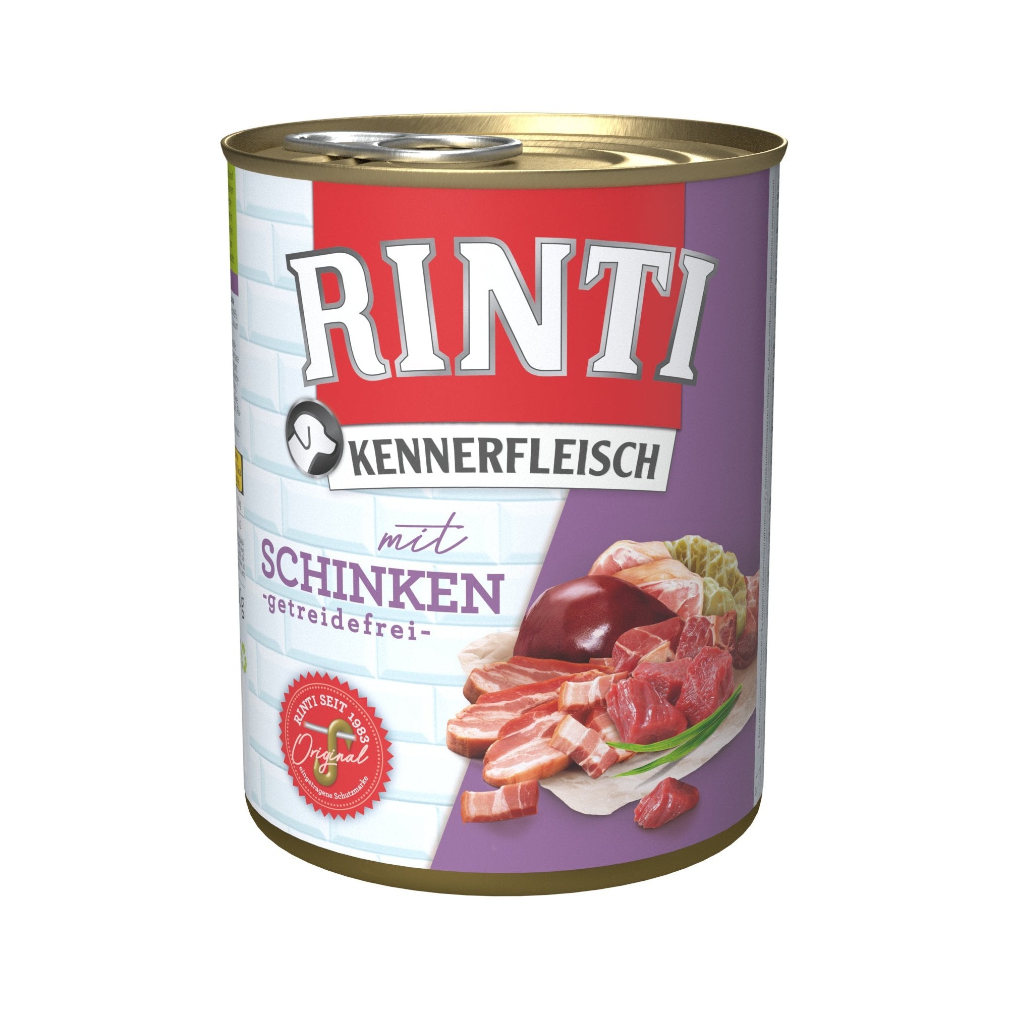 Artikel mit dem Namen Rinti Kennerfleisch Schinken im Shop von zoo.de , dem Onlineshop für nachhaltiges Hundefutter und Katzenfutter.