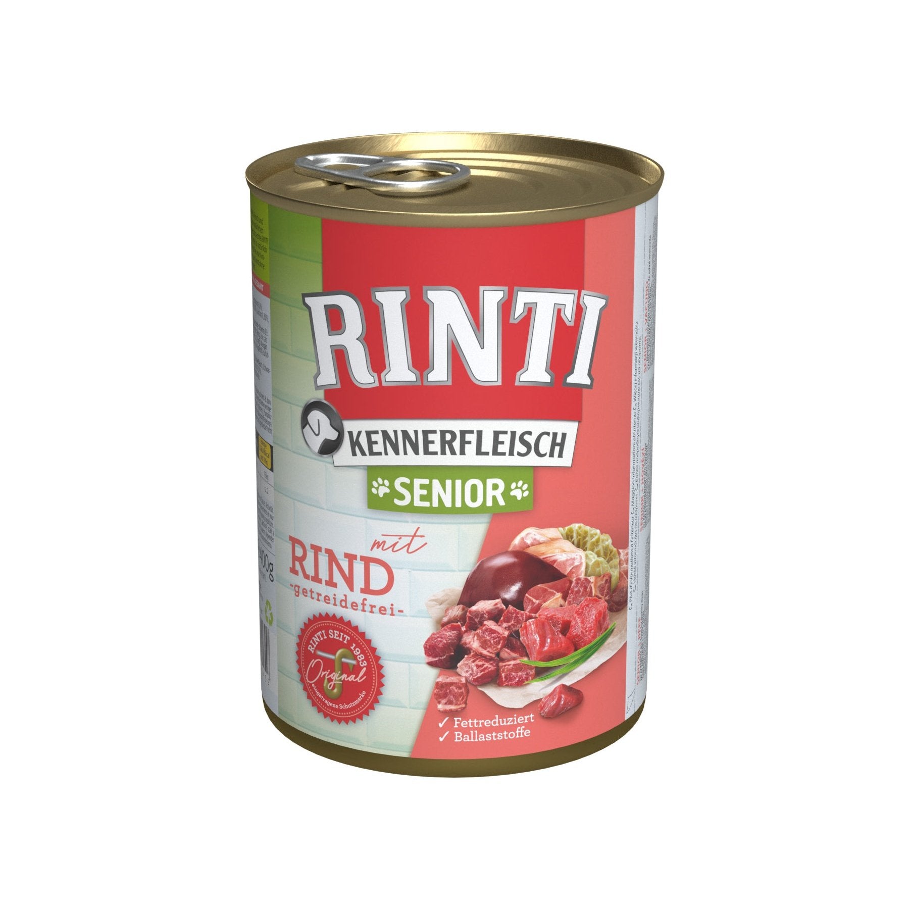 Artikel mit dem Namen Rinti Kennerfleisch Senior Rind im Shop von zoo.de , dem Onlineshop für nachhaltiges Hundefutter und Katzenfutter.