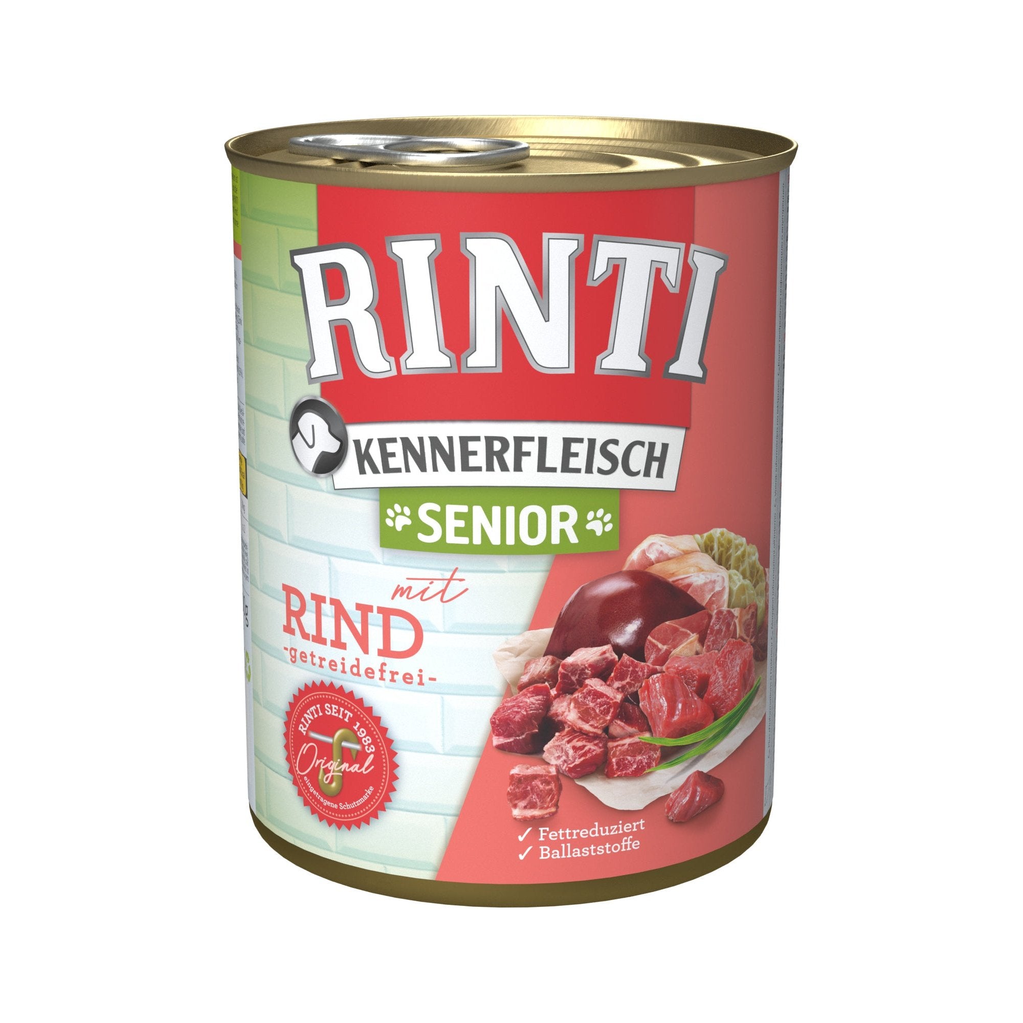 Artikel mit dem Namen Rinti Kennerfleisch Senior Rind im Shop von zoo.de , dem Onlineshop für nachhaltiges Hundefutter und Katzenfutter.