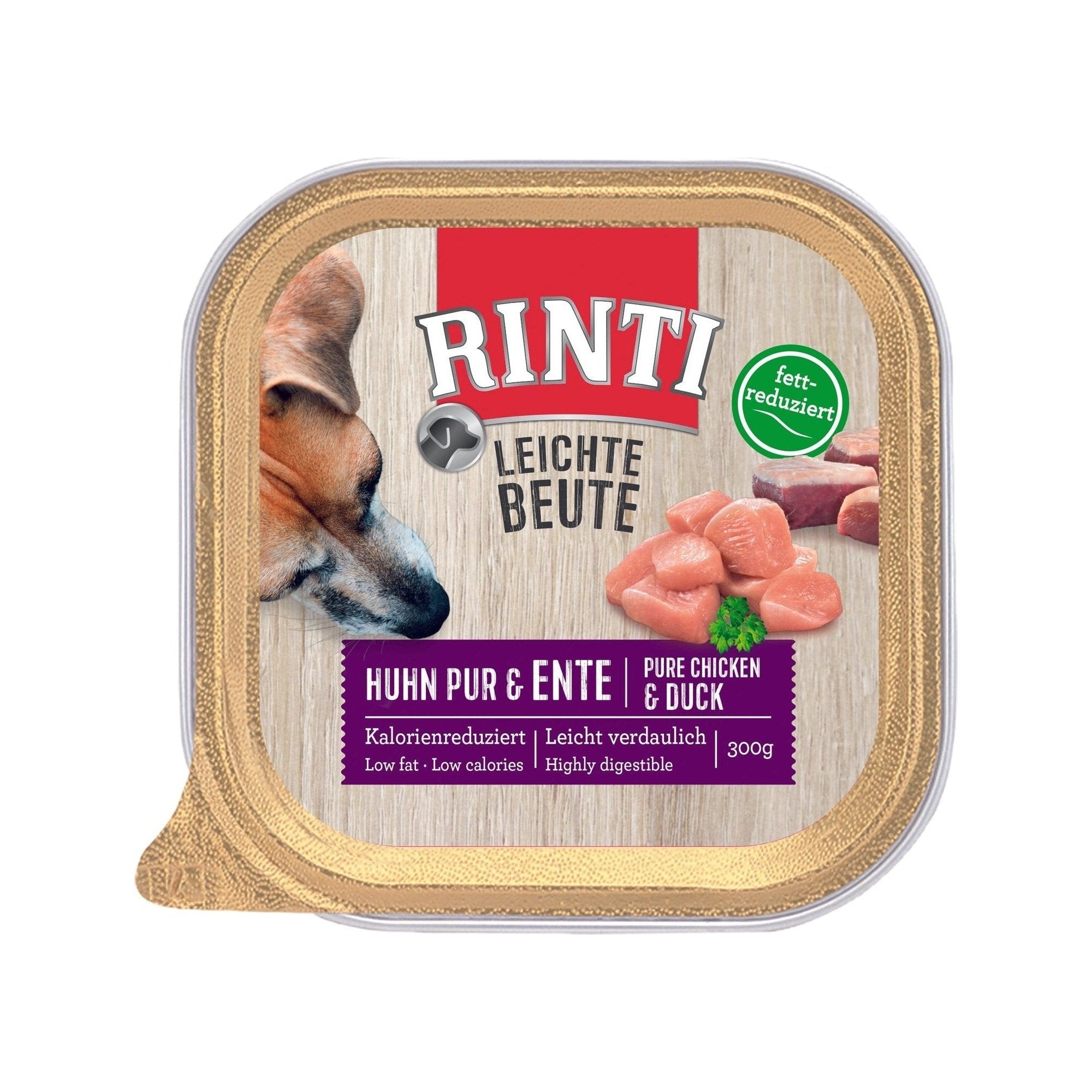 Artikel mit dem Namen Rinti Leichte Beute Huhn Pur + Ente im Shop von zoo.de , dem Onlineshop für nachhaltiges Hundefutter und Katzenfutter.