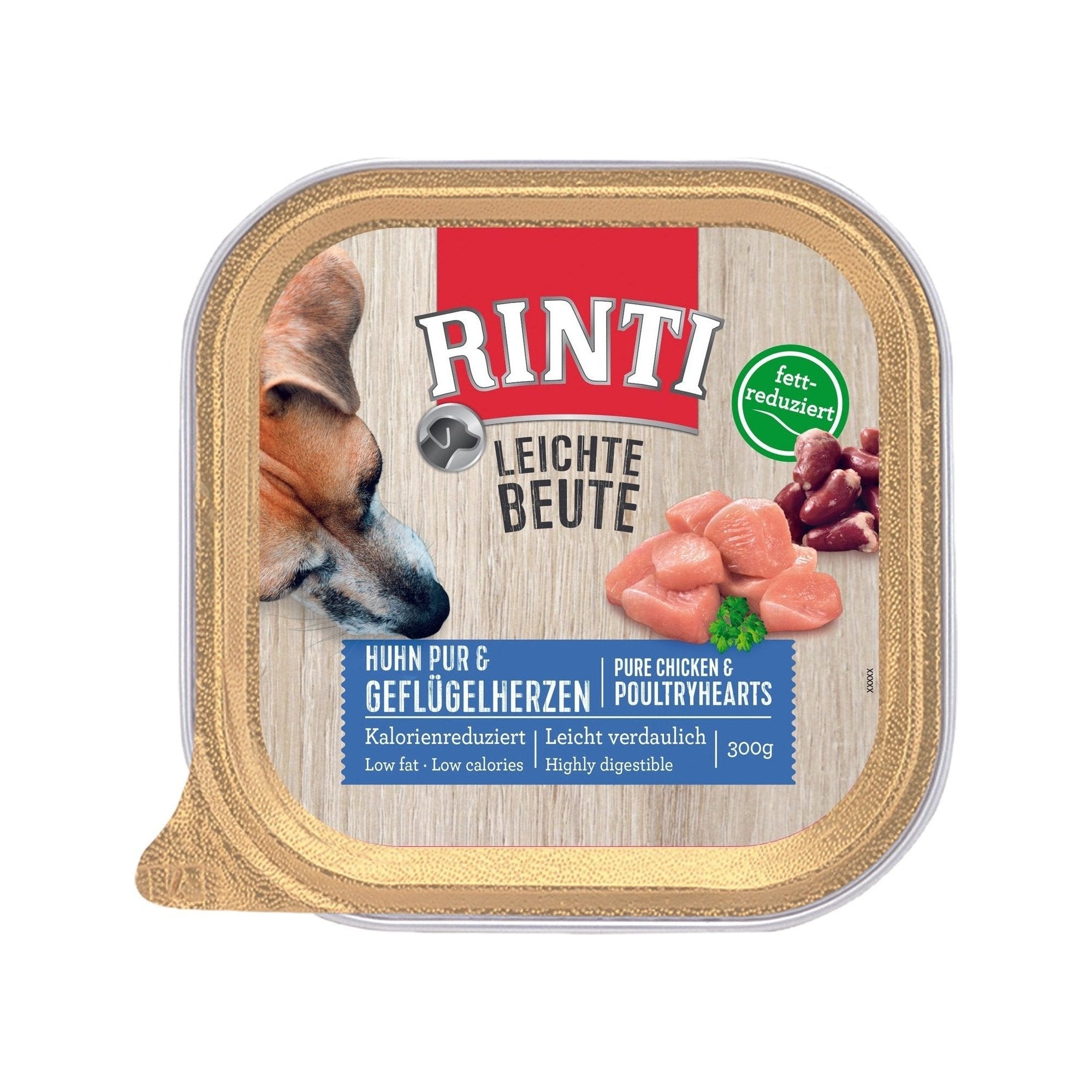 Artikel mit dem Namen Rinti Leichte Beute Huhn Pur + Geflügelherzen im Shop von zoo.de , dem Onlineshop für nachhaltiges Hundefutter und Katzenfutter.