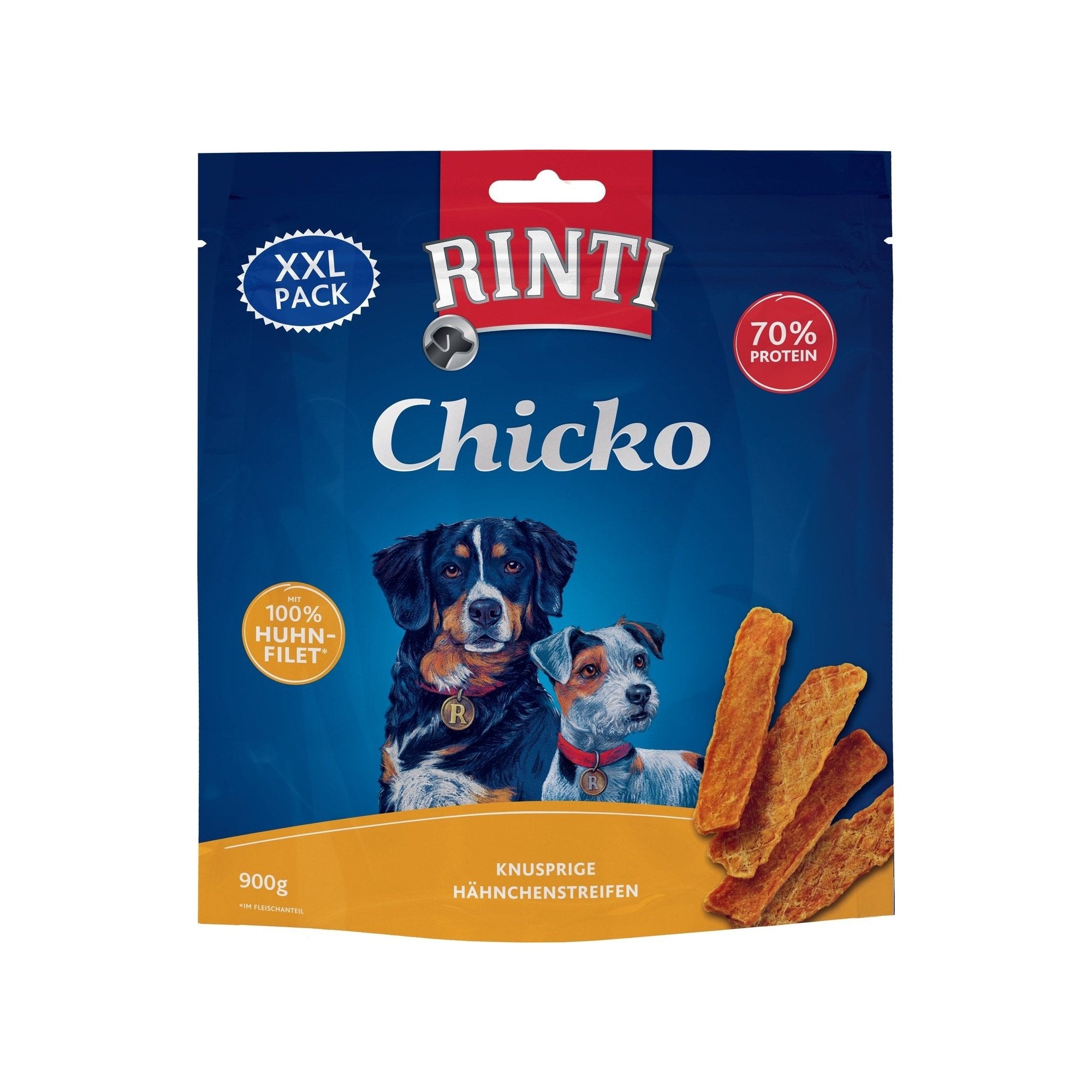 Artikel mit dem Namen Rinti Snack Chicko Huhn XXL-Pack im Shop von zoo.de , dem Onlineshop für nachhaltiges Hundefutter und Katzenfutter.