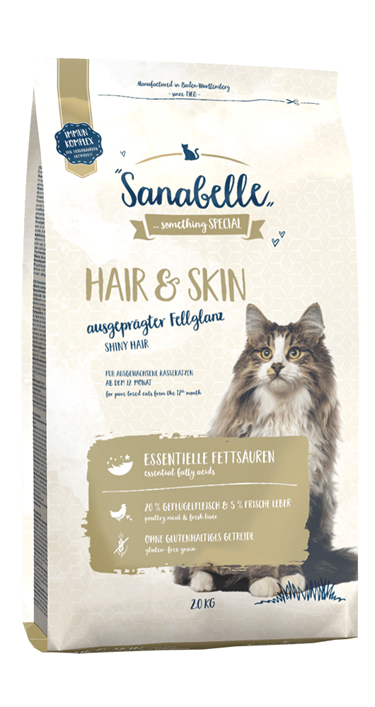 Artikel mit dem Namen Sanabelle Hair & Skin im Shop von zoo.de , dem Onlineshop für nachhaltiges Hundefutter und Katzenfutter.