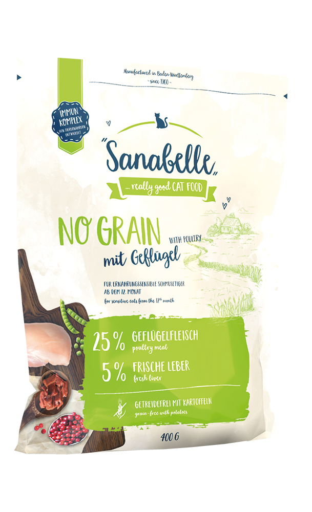 Artikel mit dem Namen Sanabelle No-Grain Geflügel im Shop von zoo.de , dem Onlineshop für nachhaltiges Hundefutter und Katzenfutter.