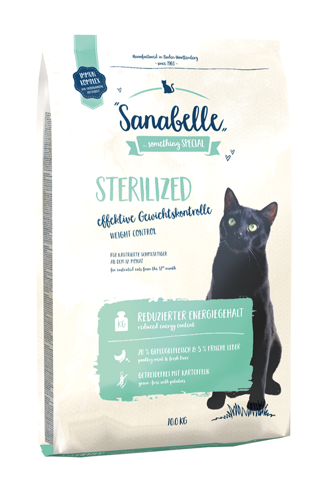 Artikel mit dem Namen Sanabelle Sterilized im Shop von zoo.de , dem Onlineshop für nachhaltiges Hundefutter und Katzenfutter.