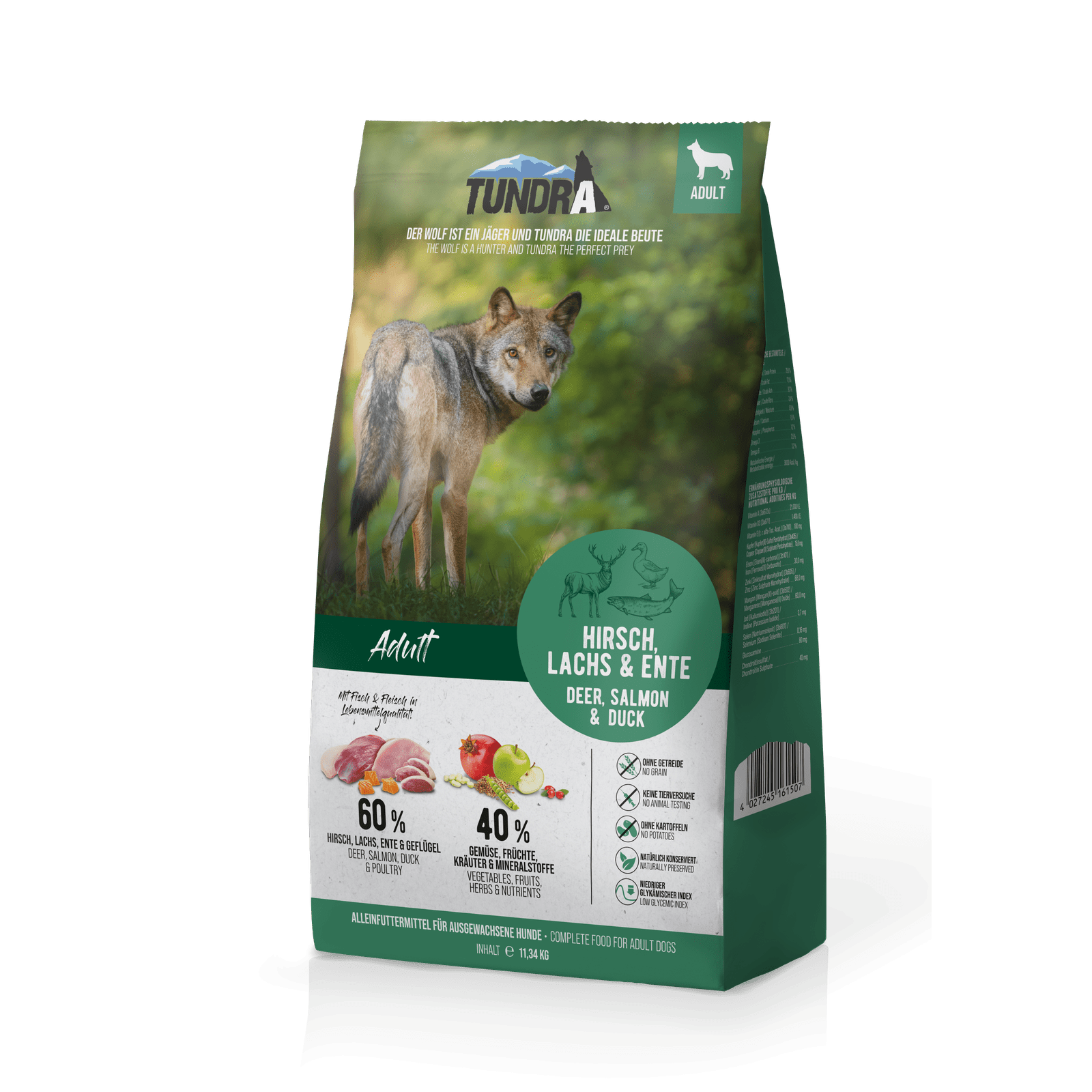 Artikel mit dem Namen Tundra Hirsch, Ente & Lachs - Grizzly Creek im Shop von zoo.de , dem Onlineshop für nachhaltiges Hundefutter und Katzenfutter.