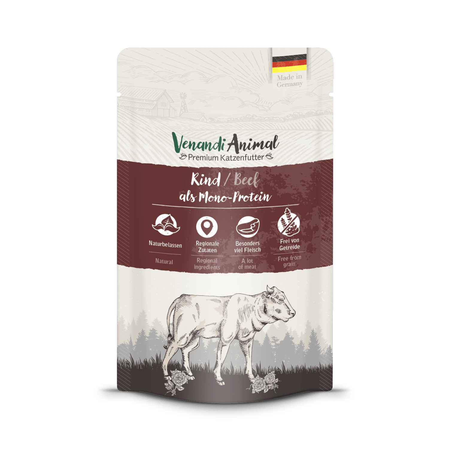 Artikel mit dem Namen Venandi Animal - Rind als Monoprotein im Shop von zoo.de , dem Onlineshop für nachhaltiges Hundefutter und Katzenfutter.